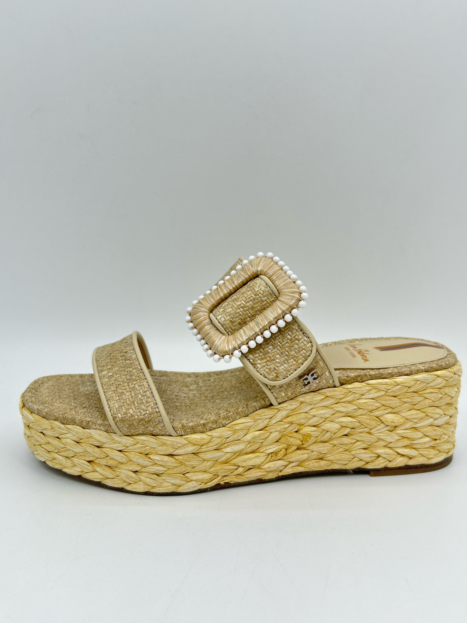 SAM EDELMAN Size 8M Beige Women Sandal