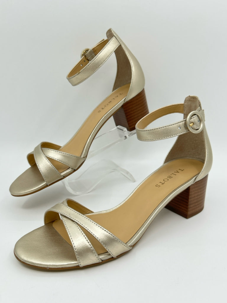 TALBOTS Size 9M gold metallic Women's Sandal