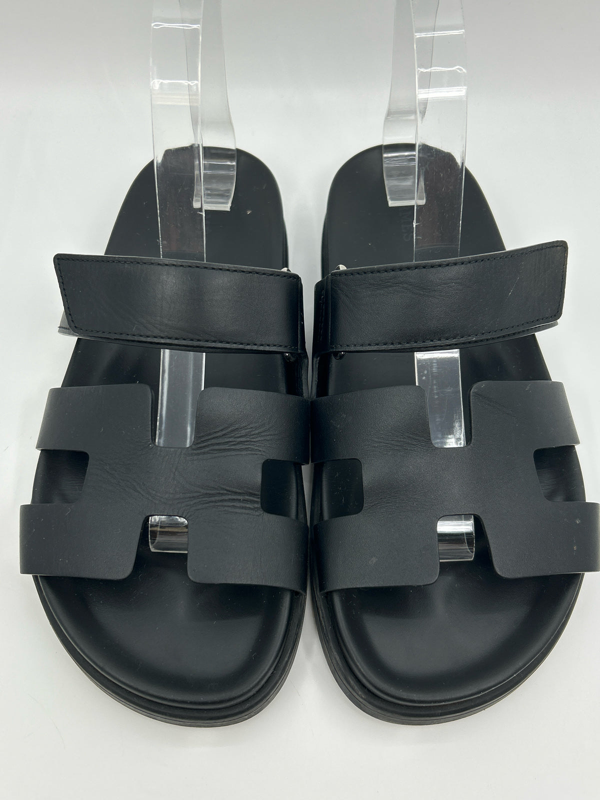 HERMÈS Size 39 Black Women Sandal