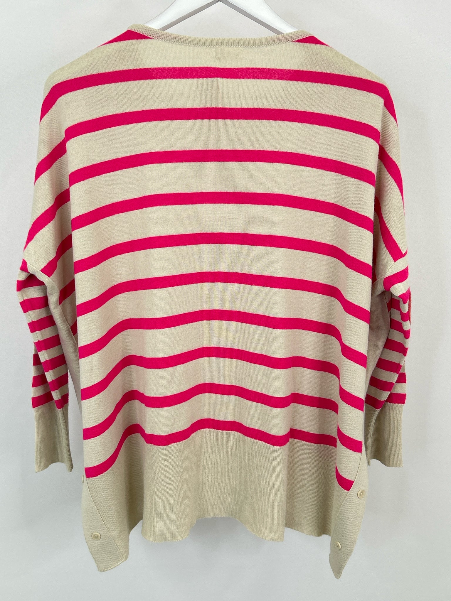 MERSEA One Size Pink Striped Women Sweater