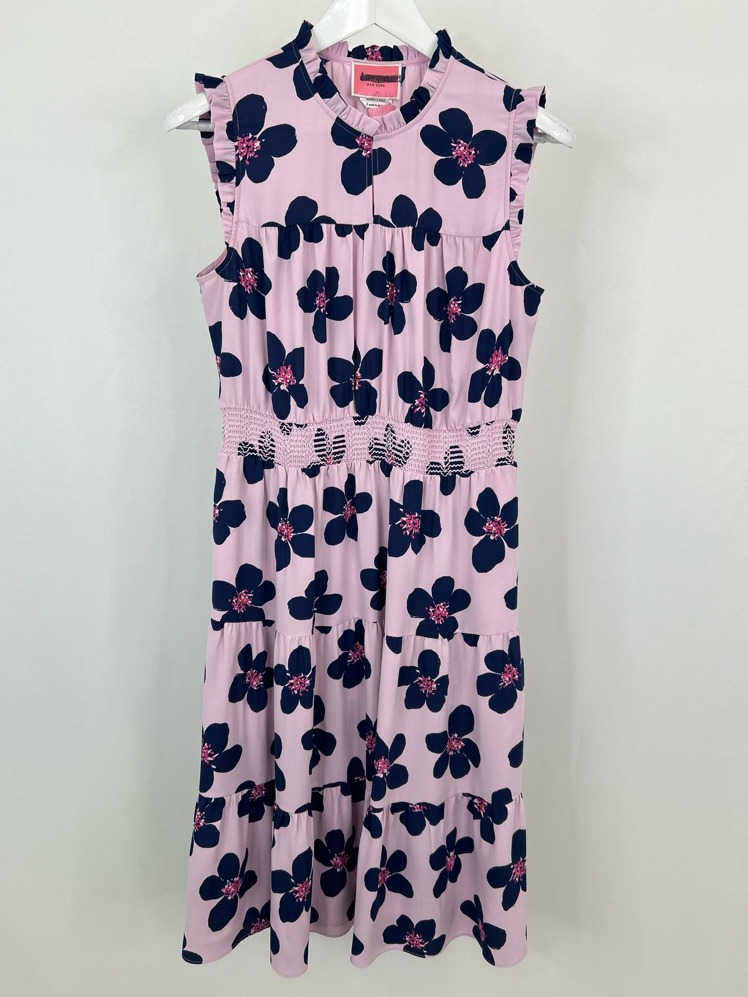 KATE SPADE Size L Purple Print Women Dress