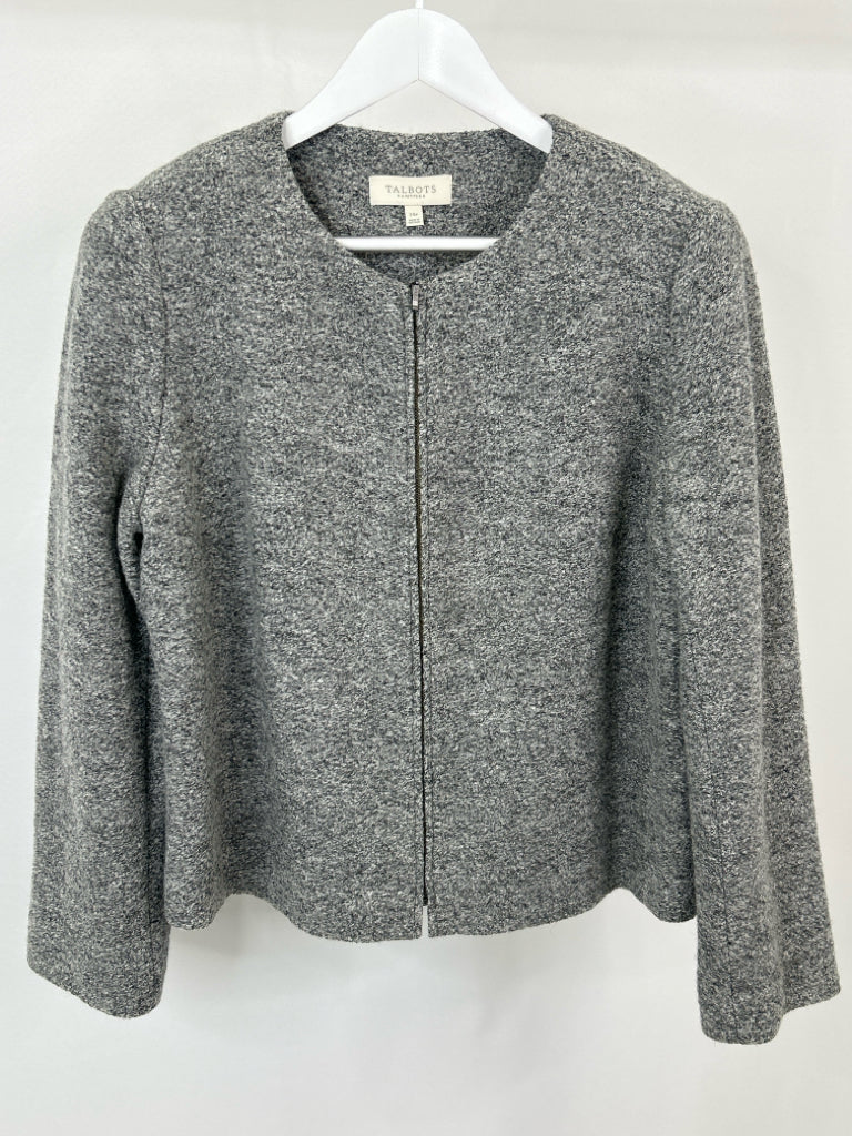 TALBOTS Women Size 14P Grey Jacket NWT