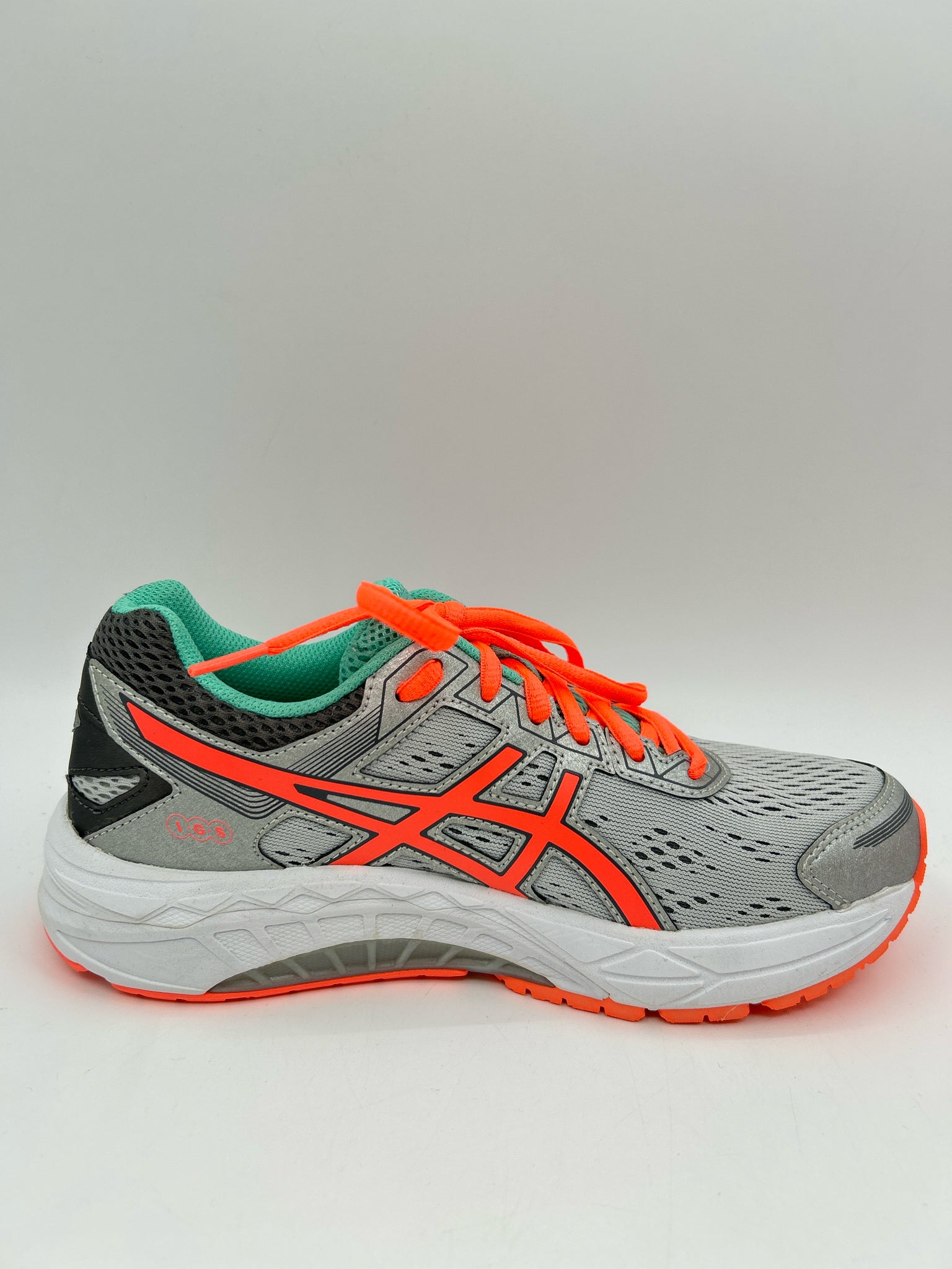 ASICS Size 7 GREY & PINK Women Sneakers