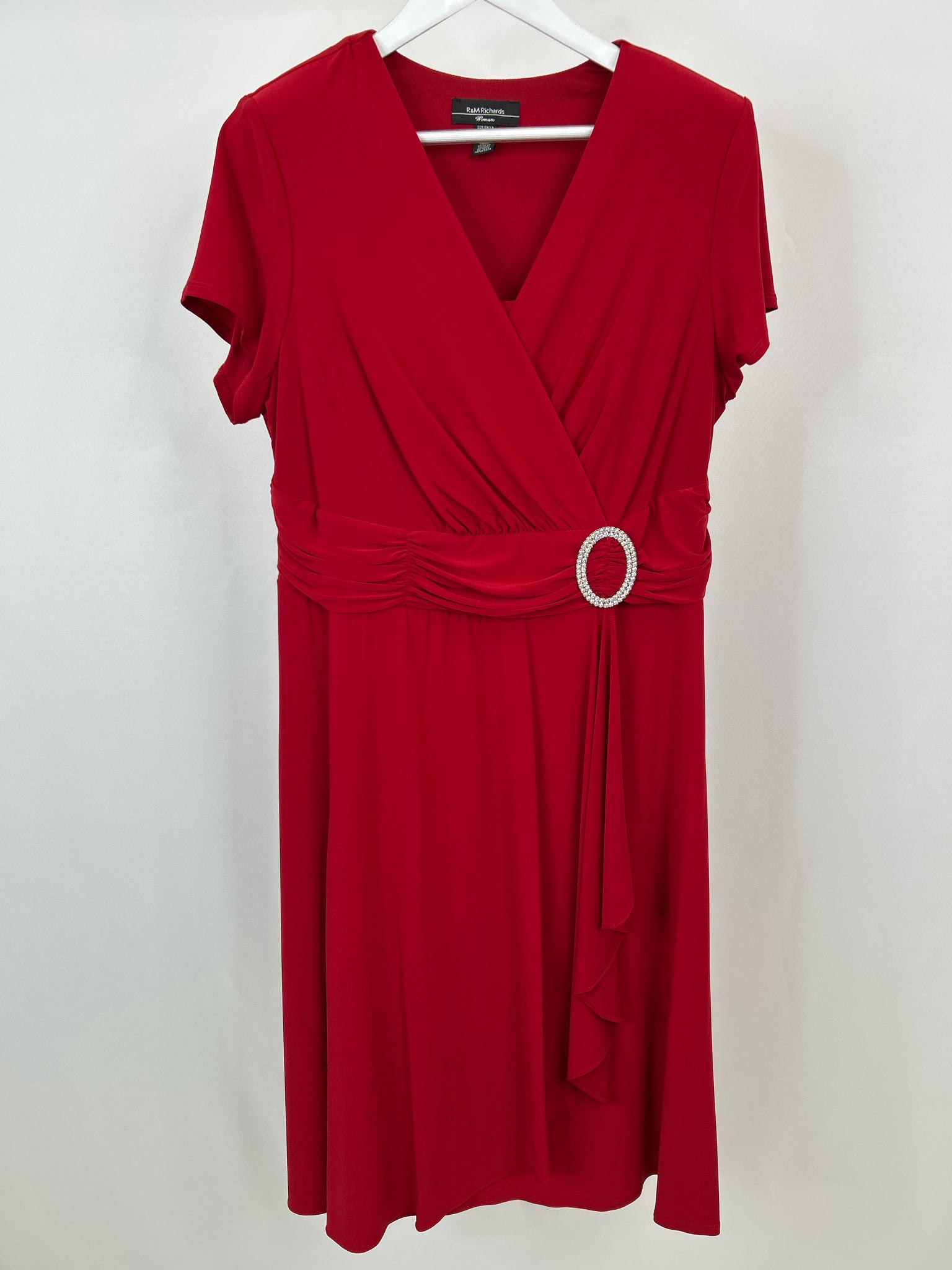 R & M RICHARDS Size 18W Red Women's Dress NWT