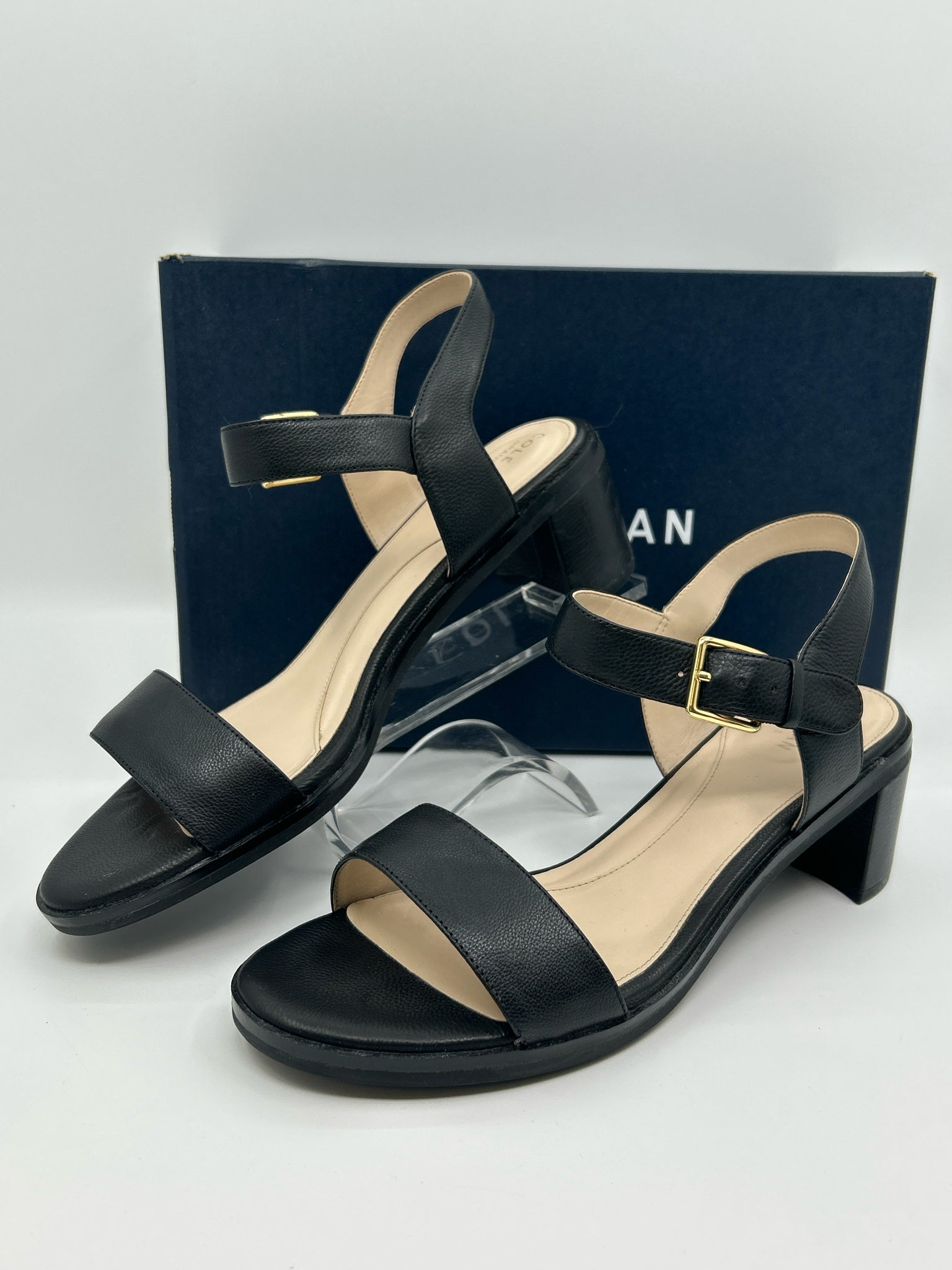 COLE HAAN Size 9.5B Black Women Sandal