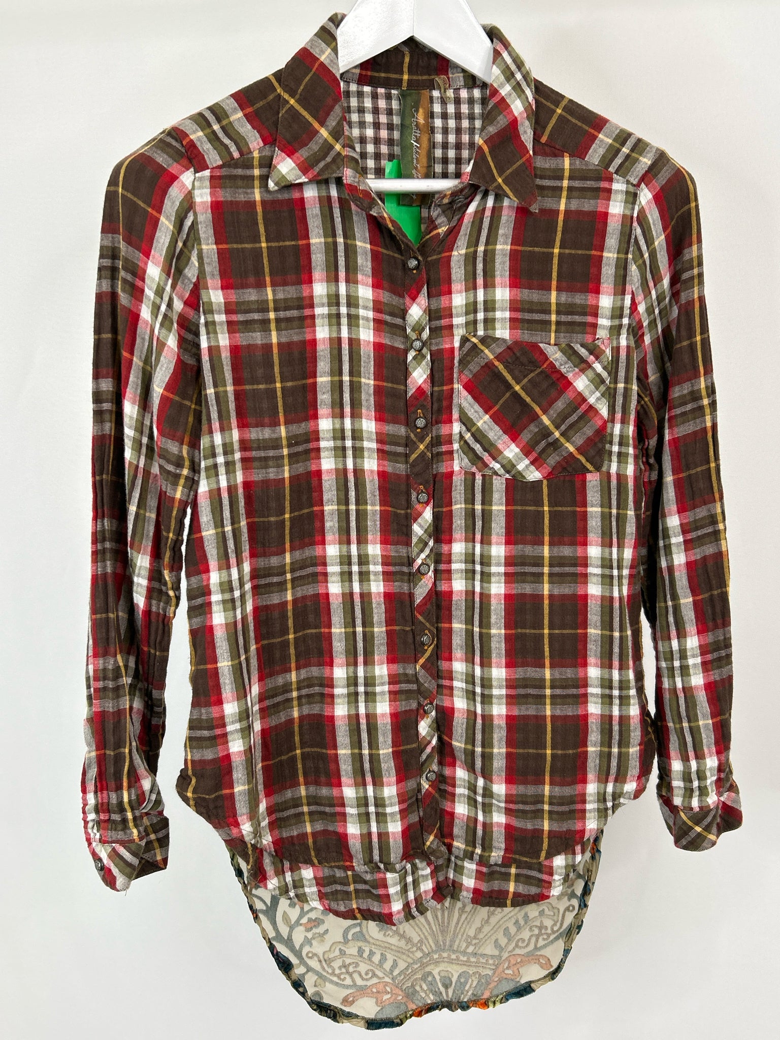 ARATTA SILENT JOURNEY Size S Red and Brown Women Shirt