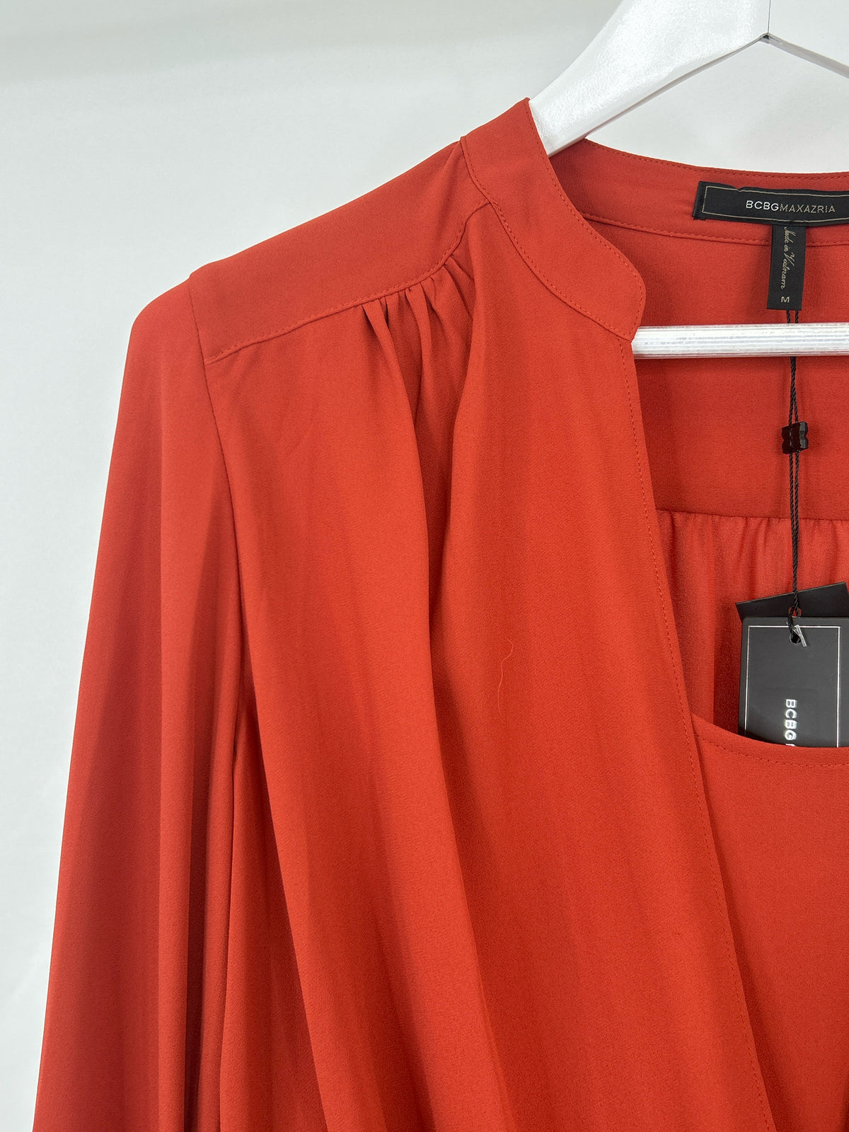 BCBGMAXAZRIA Size M Orange Women Blouse