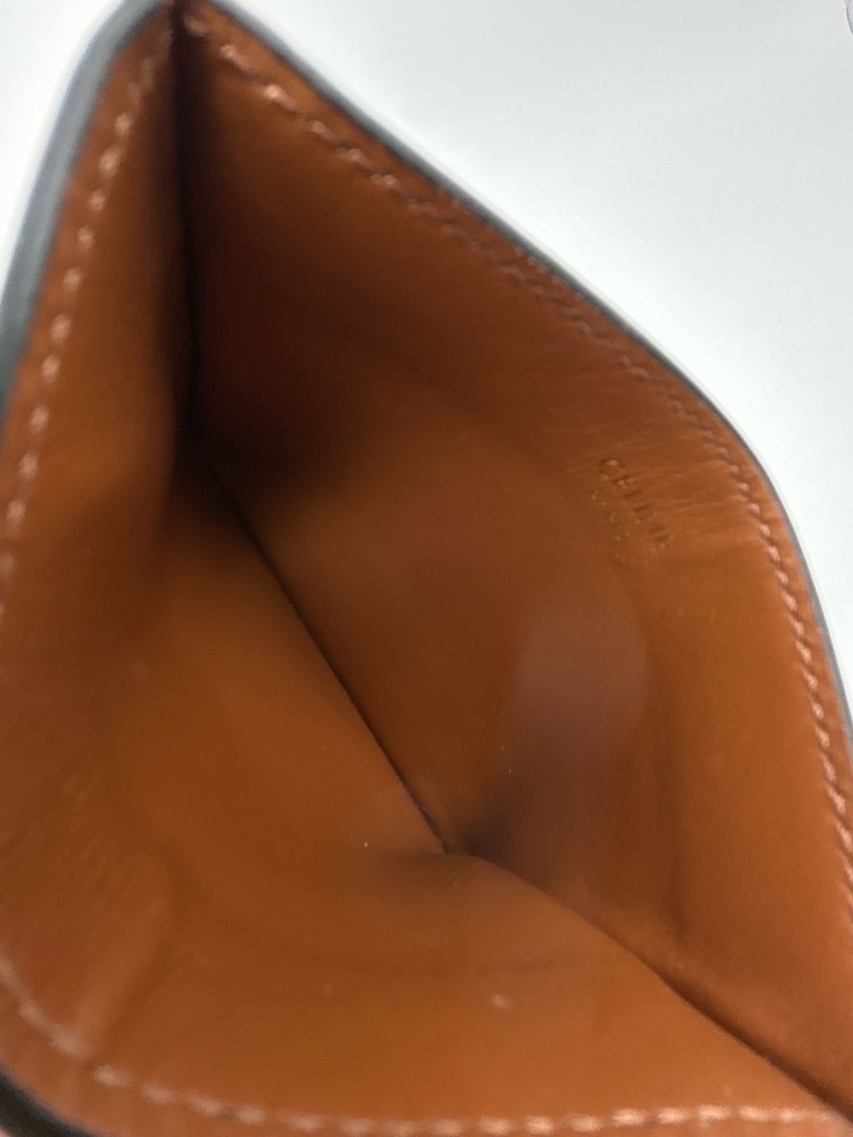 CELINE Brown Print Card Holder