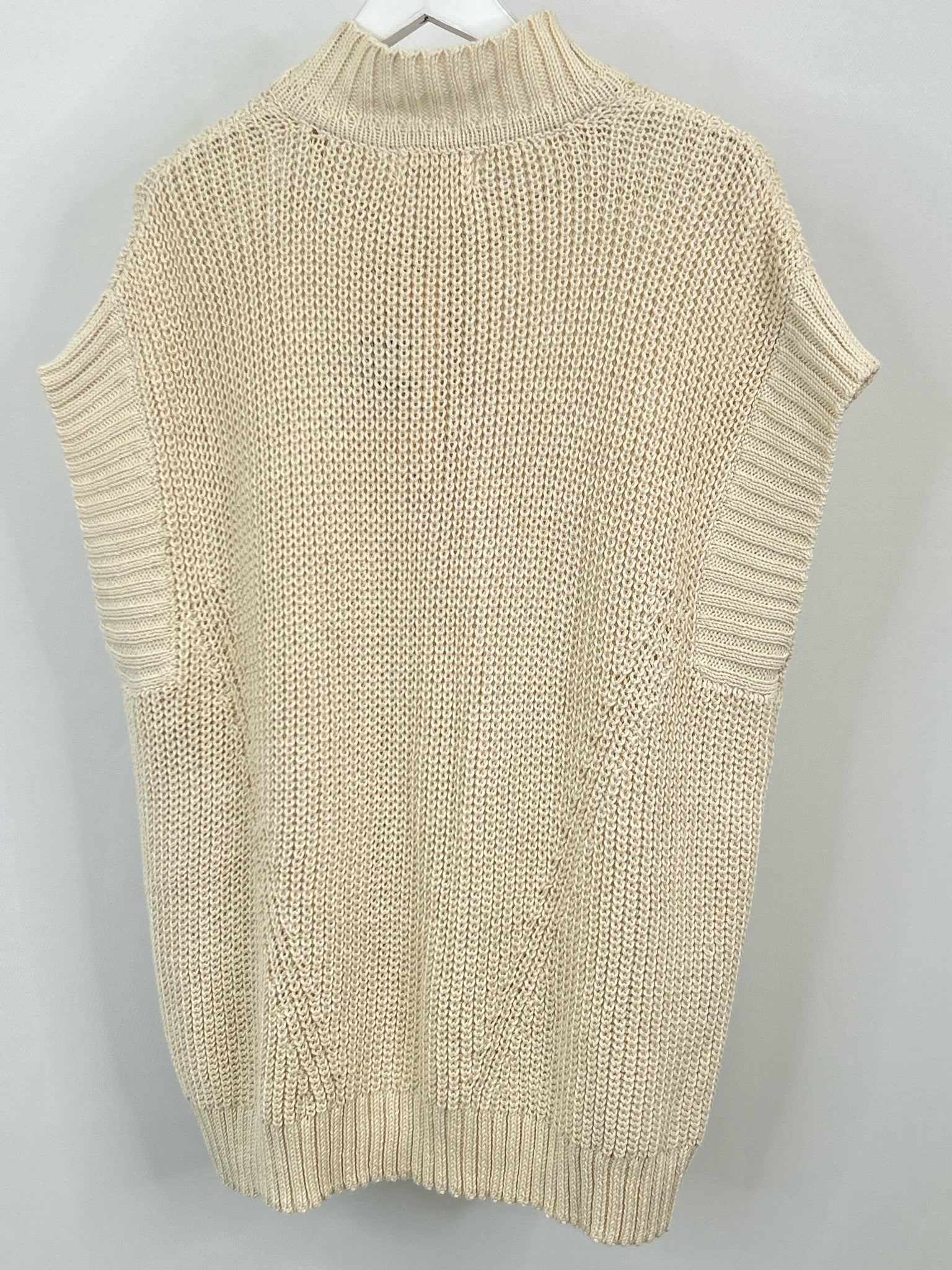 NEON BUDDHA Size M Cream and White Women Poncho
