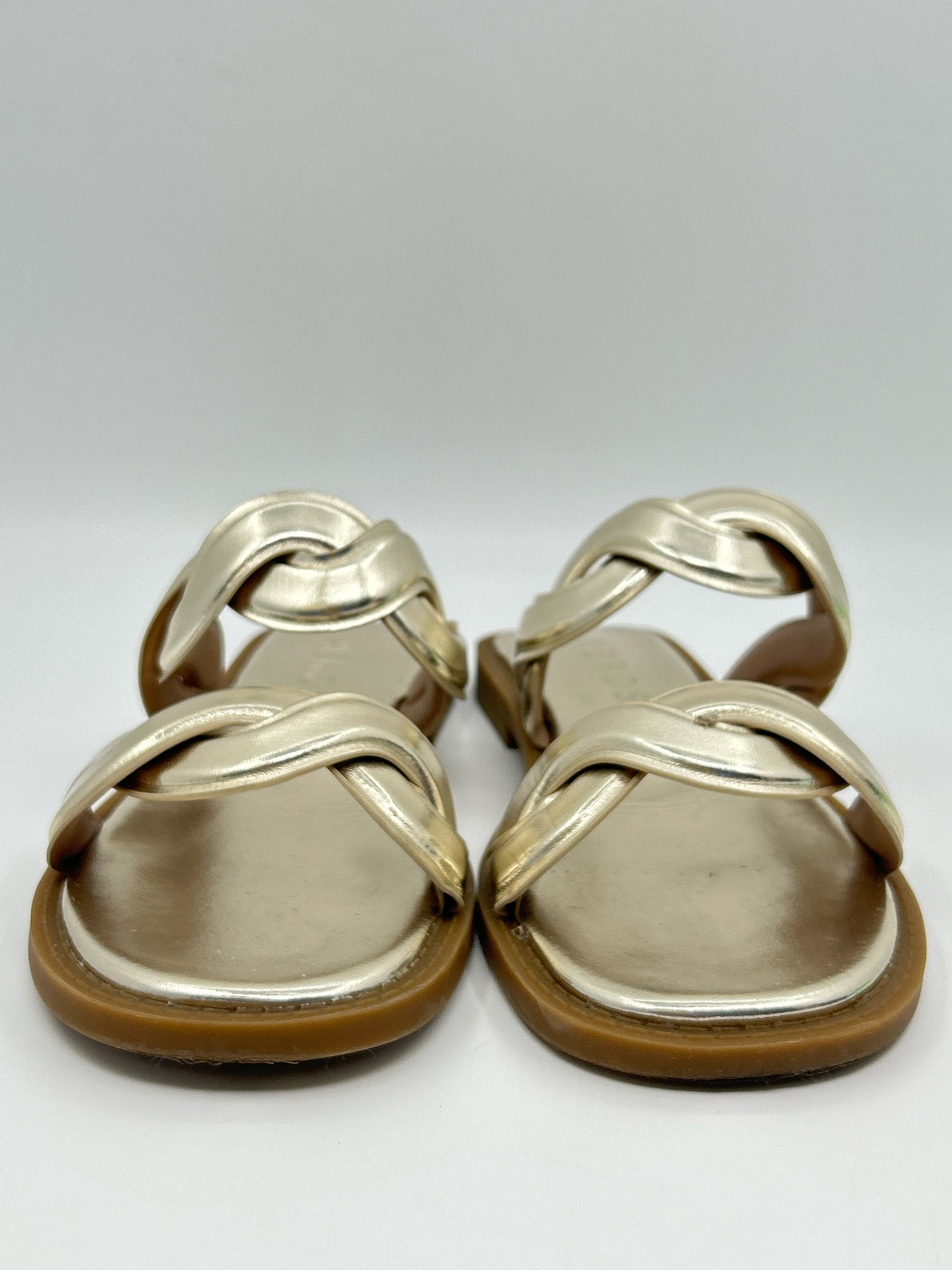 AEROSOLES Size 7.5 Gold Women Sandal