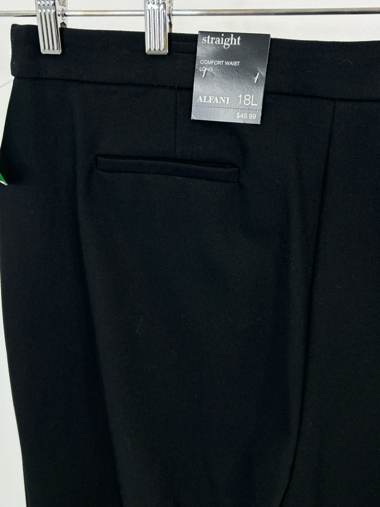 ALFANI NWT Women Size 18L Black Pants