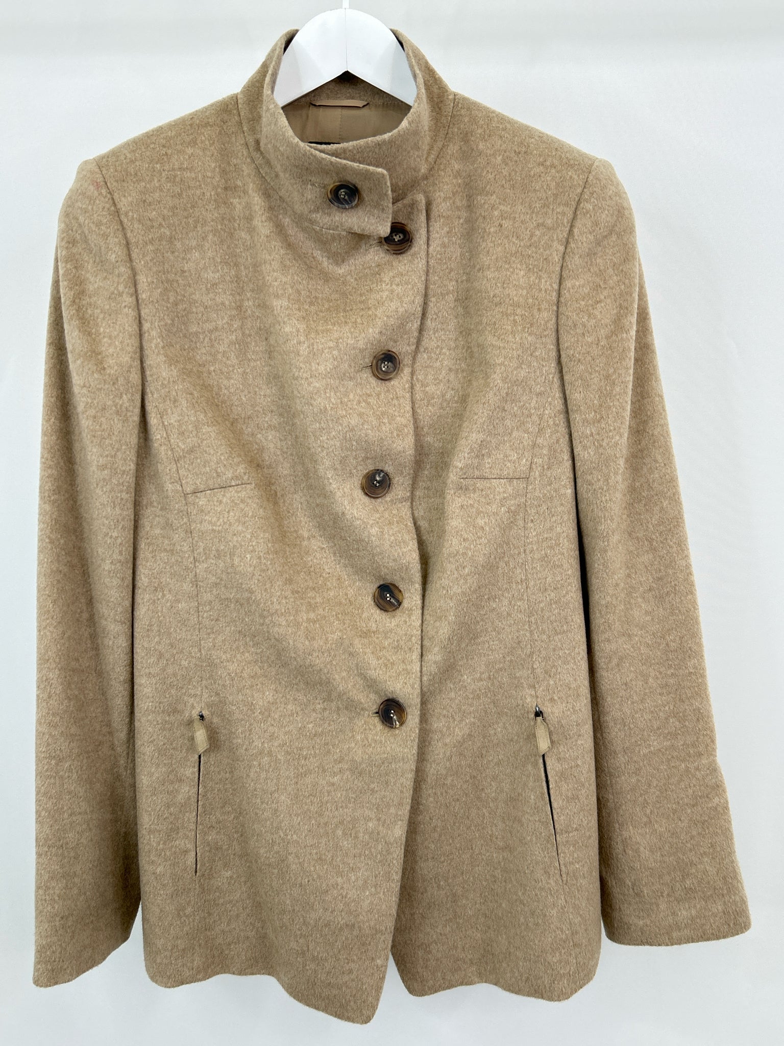 AKRIS Size 14 Oatmeal Women Jacket
