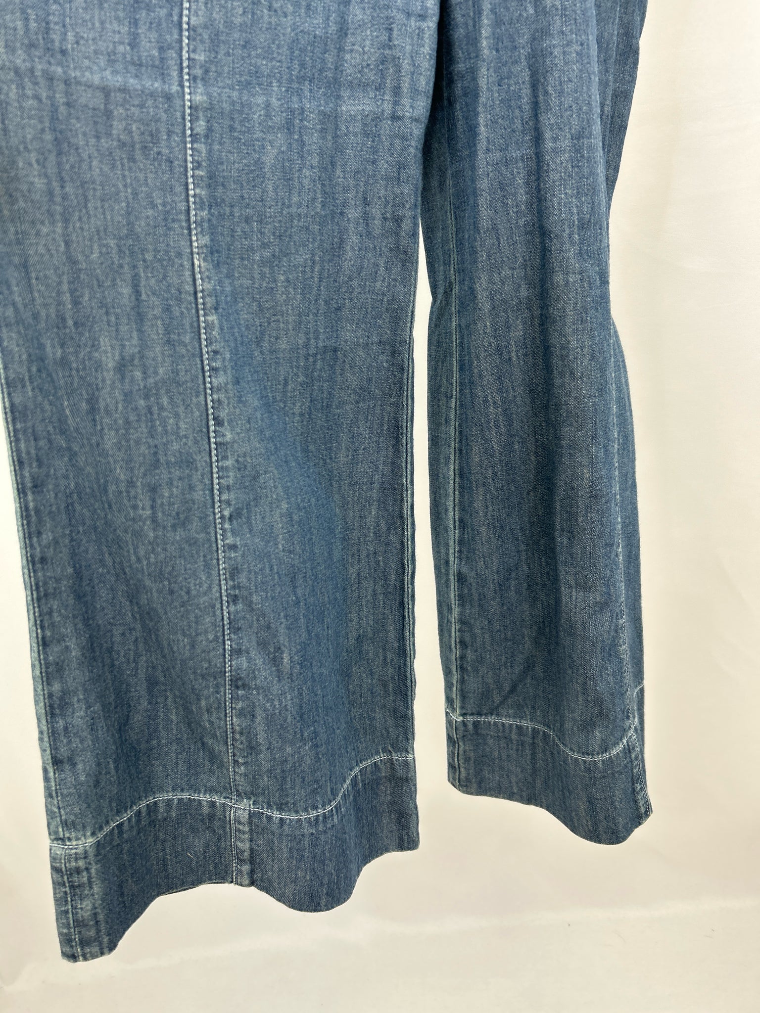 PILCRO Size 6 BLUE DENIM Women Jumpsuit