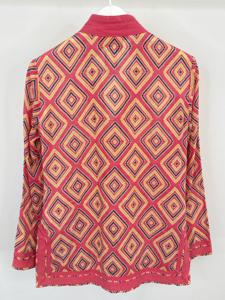 TORY BURCH Size 6 Pink Print Women Tunic