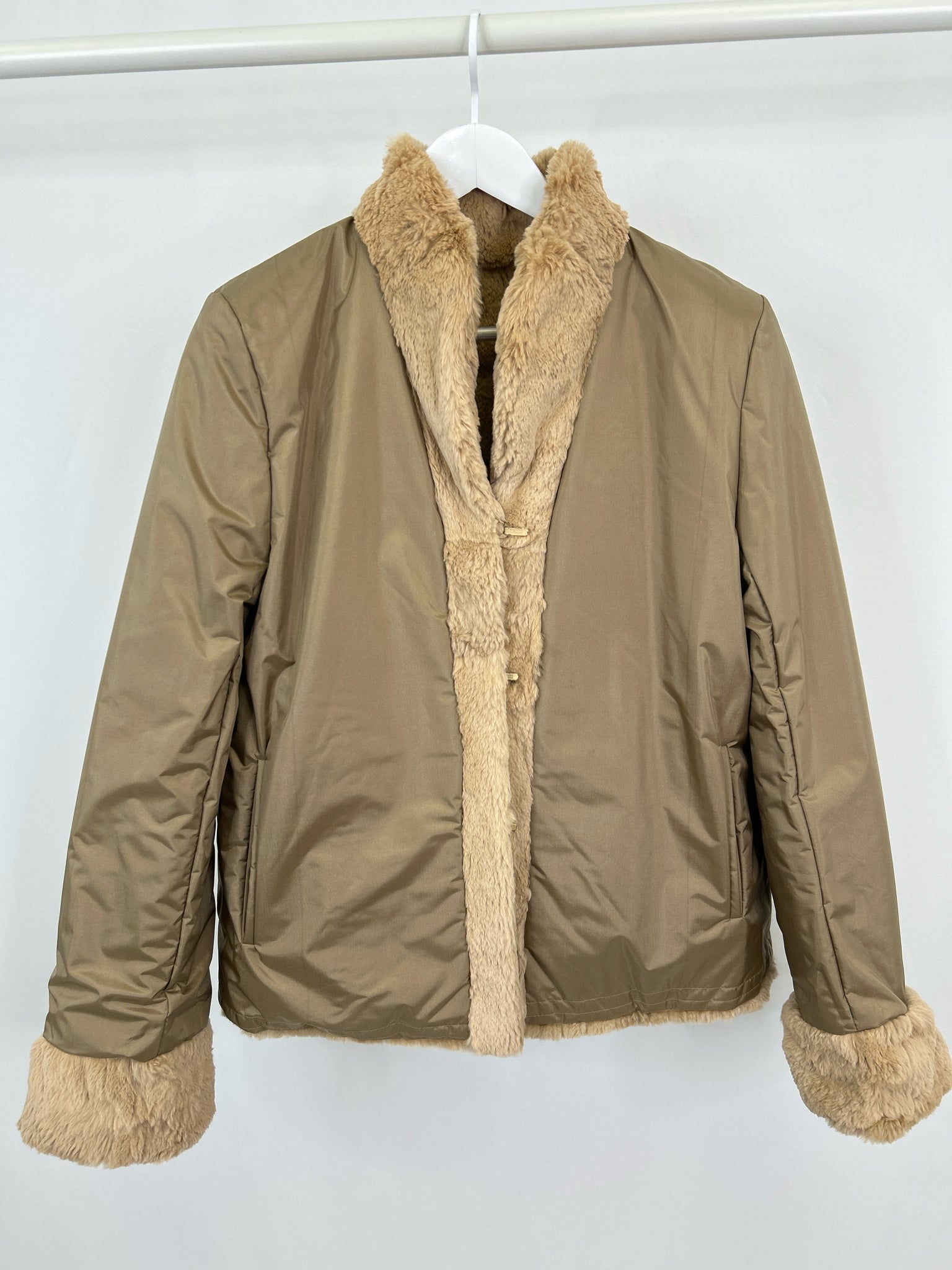 NO BRAND Size L Light Brown Women Coat