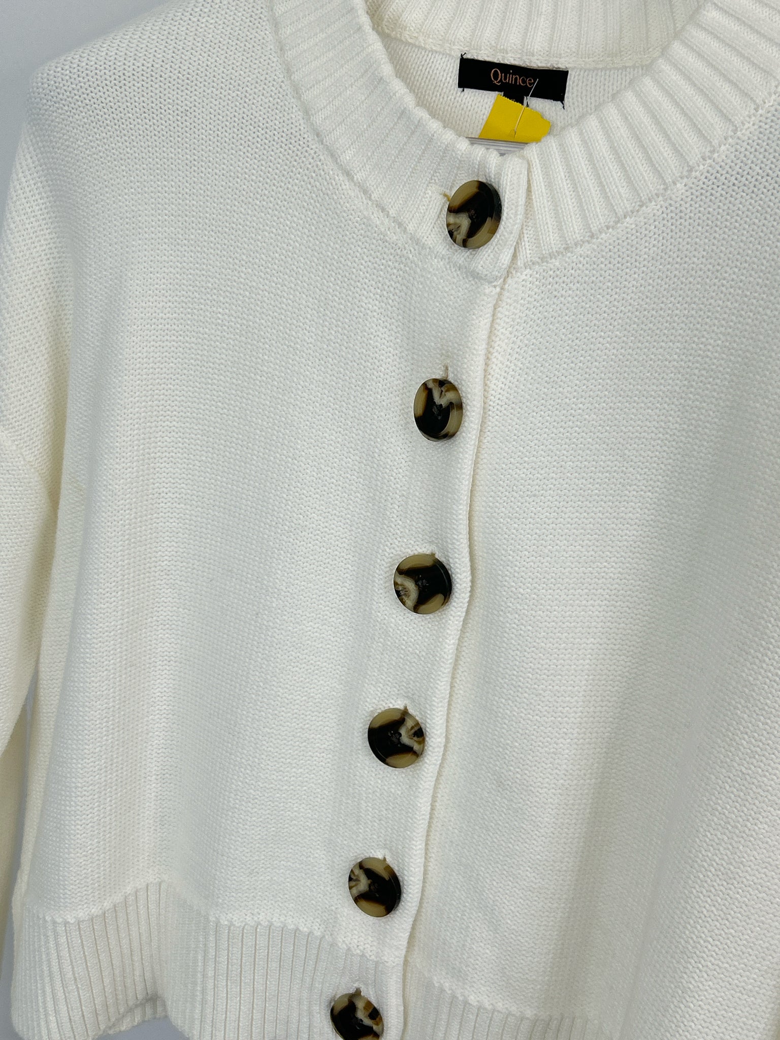 QUINCE Size S White Women Cardigan