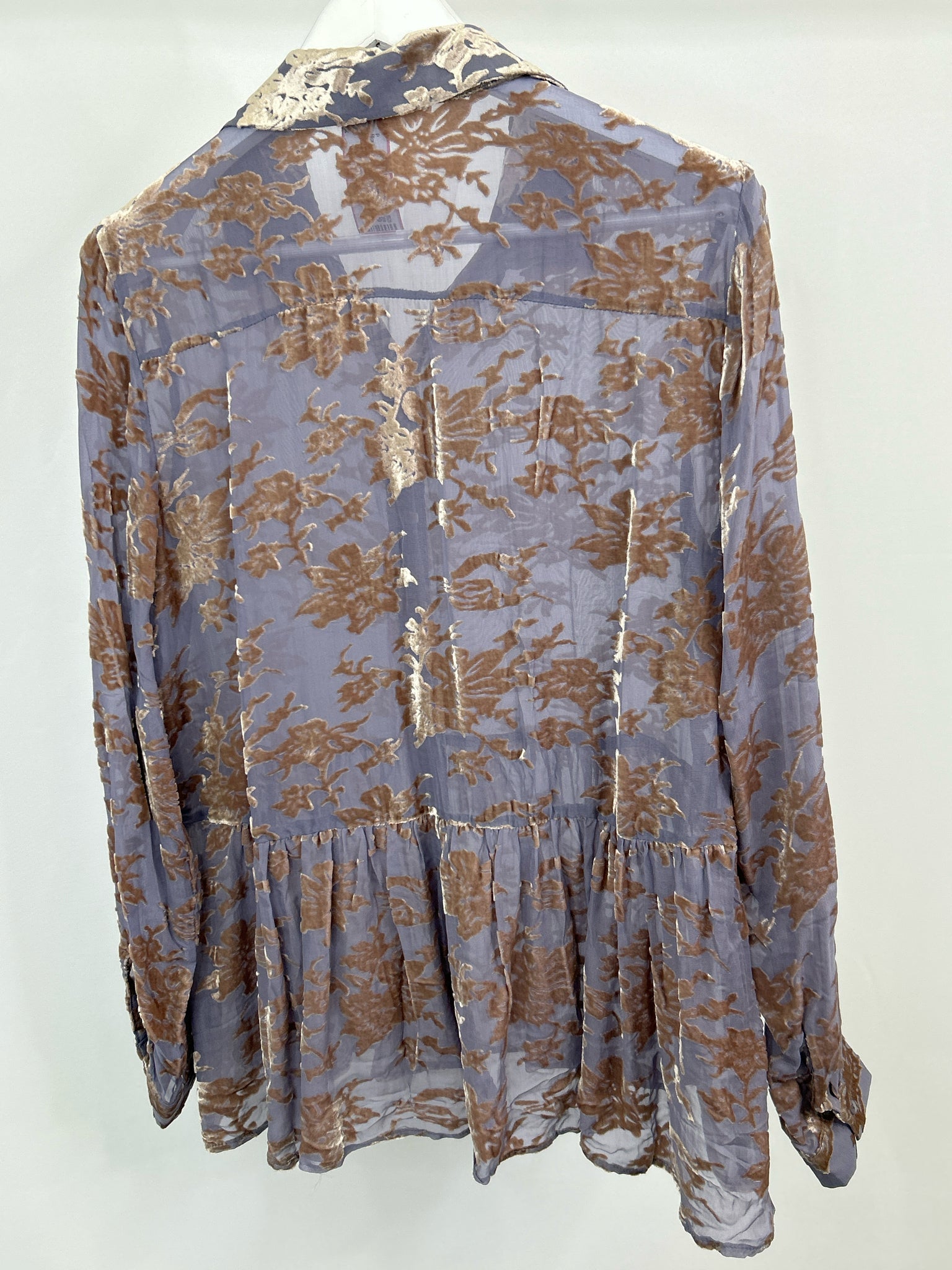 SUNDANCE Size L Purple Print Women Blouse