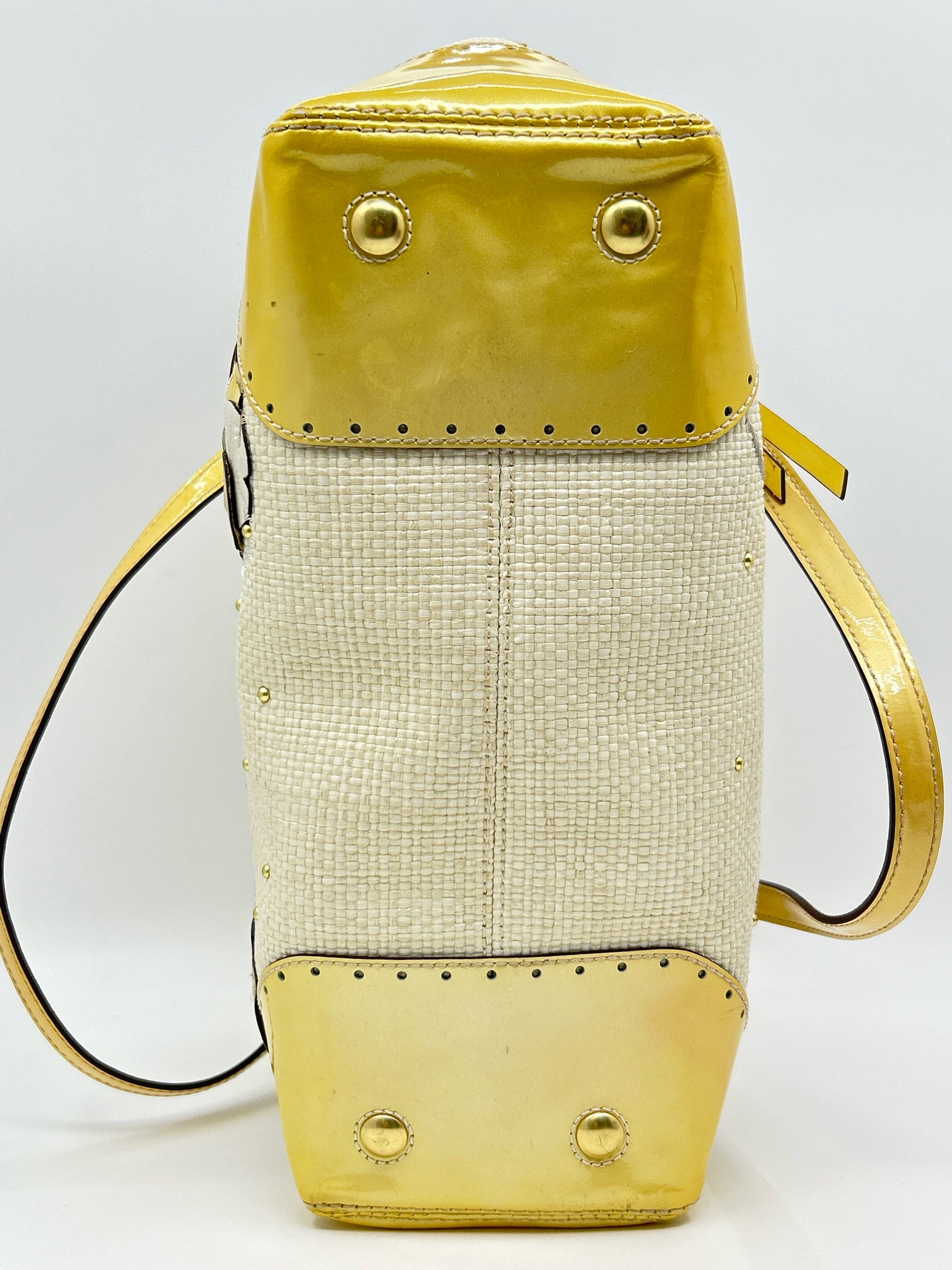 Coach CREAM AND YELLOW Women Tote