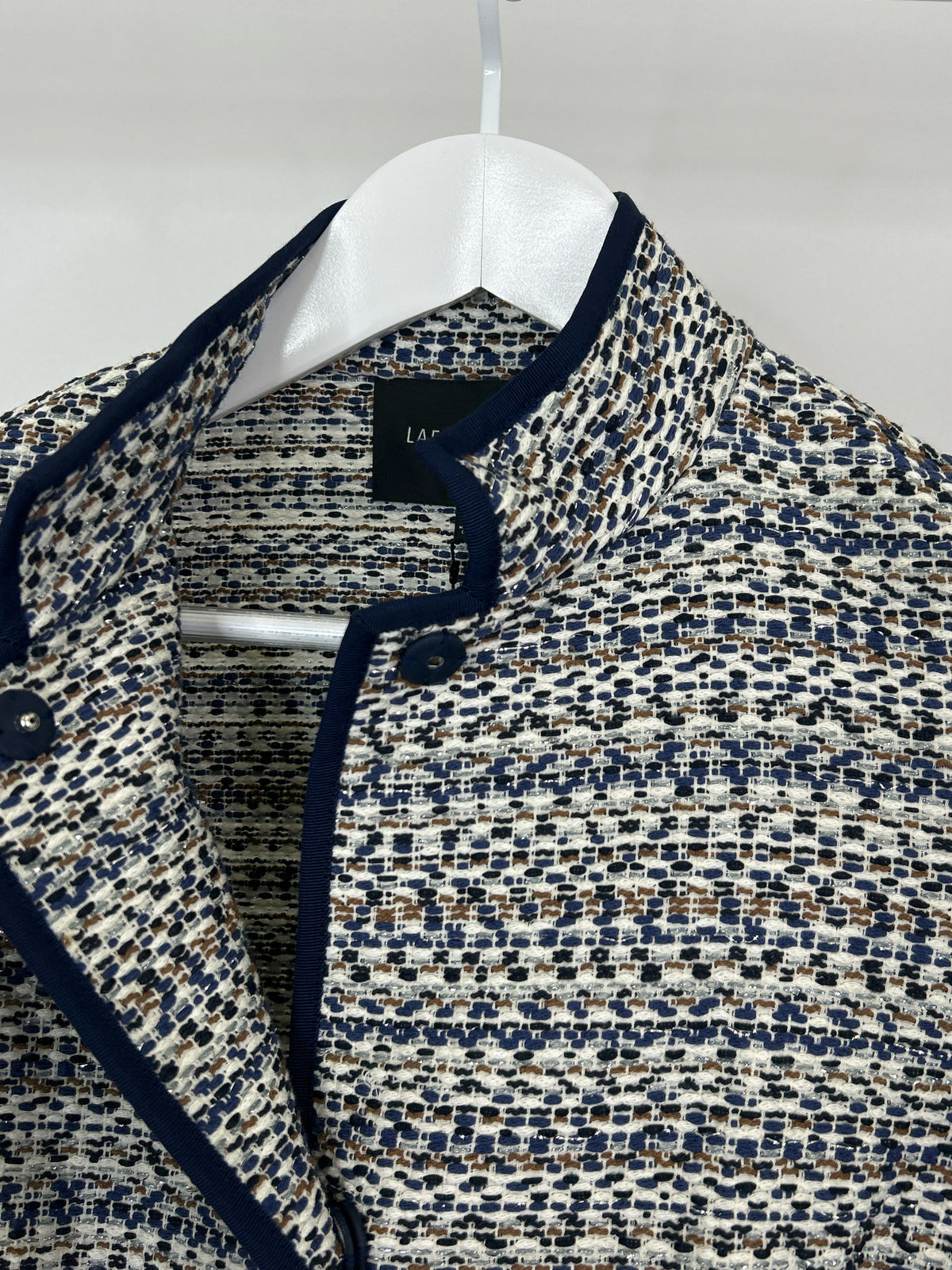 LAFAYETTE 148 Size S BLUE AND CREAM Women Jacket
