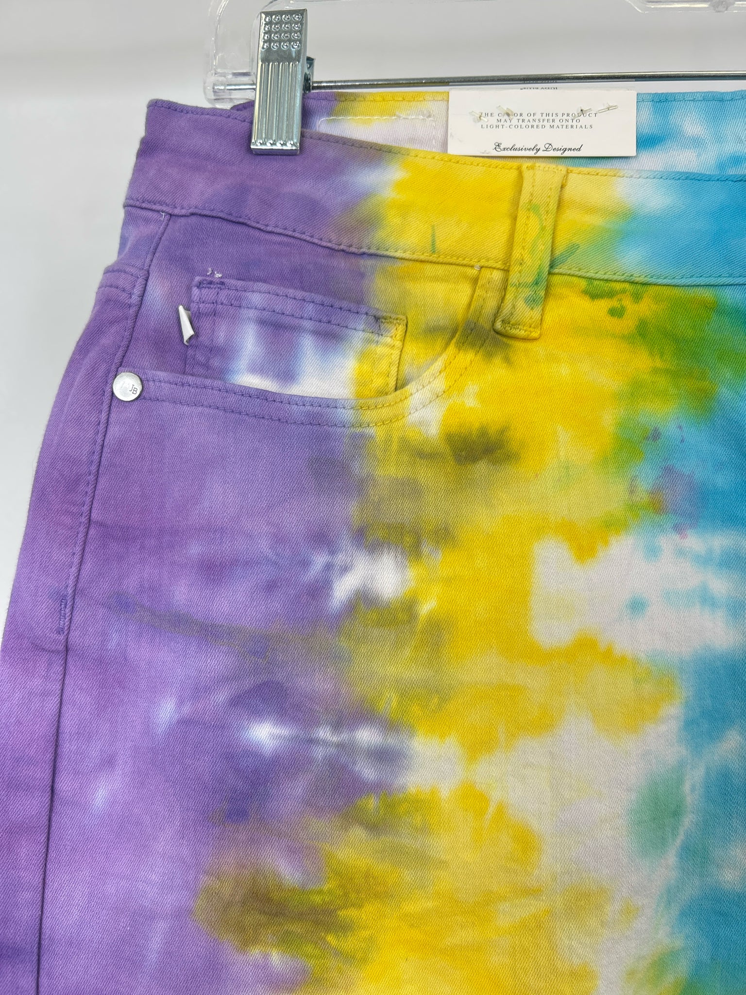 JUDY BLUE Size 1XL Purple Print Women Shorts