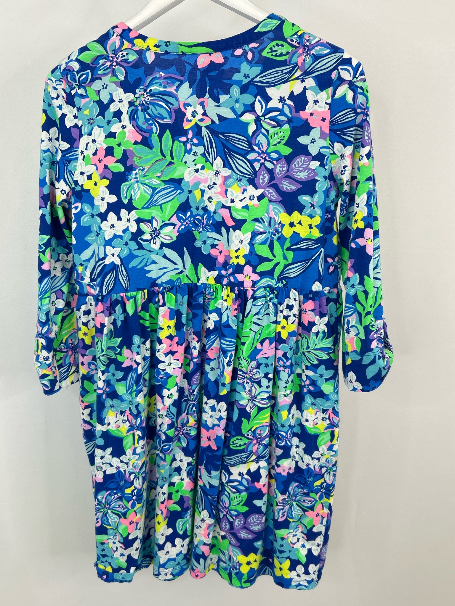 LILLY PULITZER Size L Blue Print Women Dress