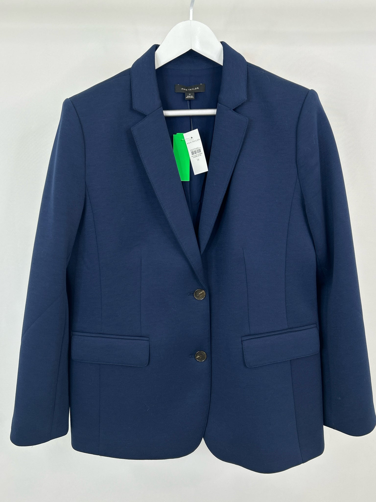 ANN TAYLOR Size 14 Navy Women Blazer NWT