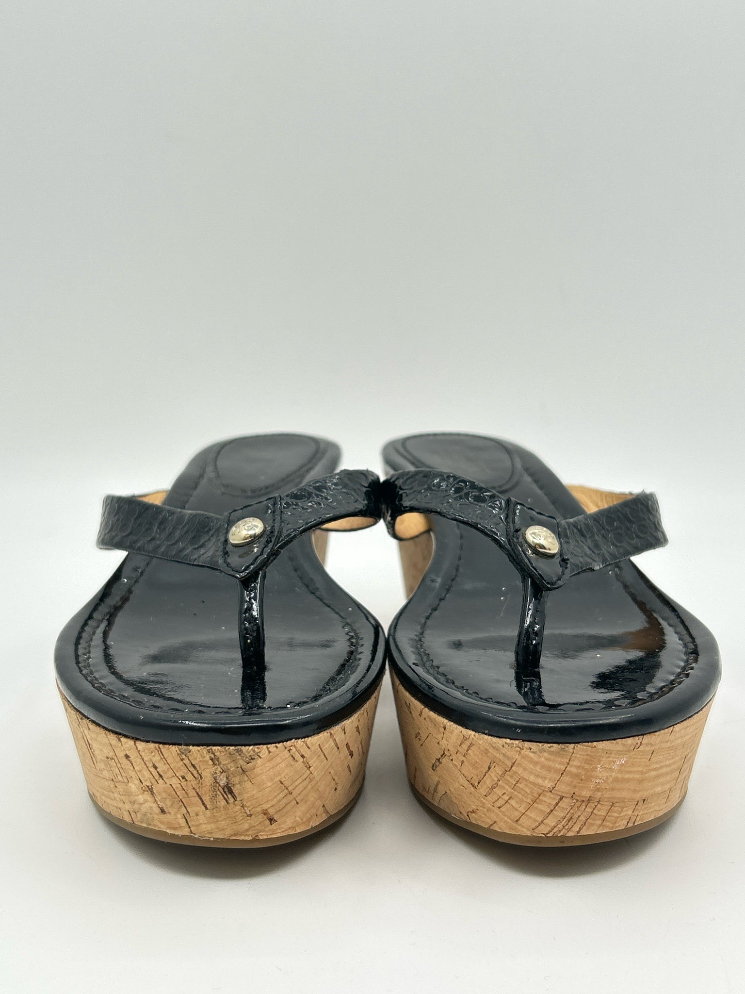 COACH Size 6.5 Black Women Sandal