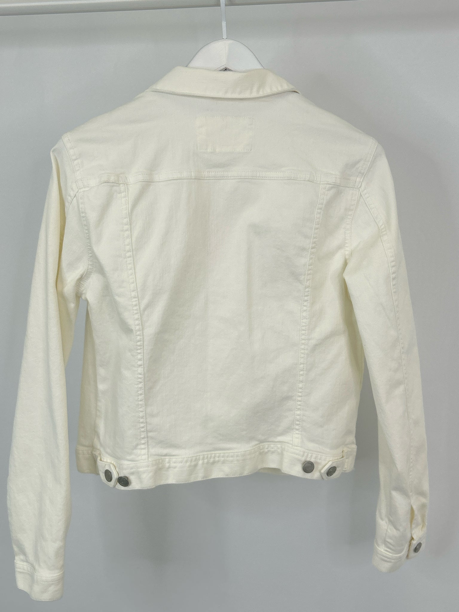 LOFT Size M White Denim Women Jacket NWT