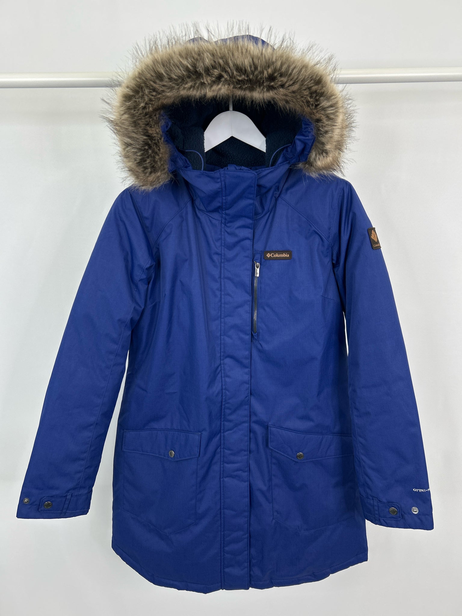 COLUMBIA Size L Blue Women Coat