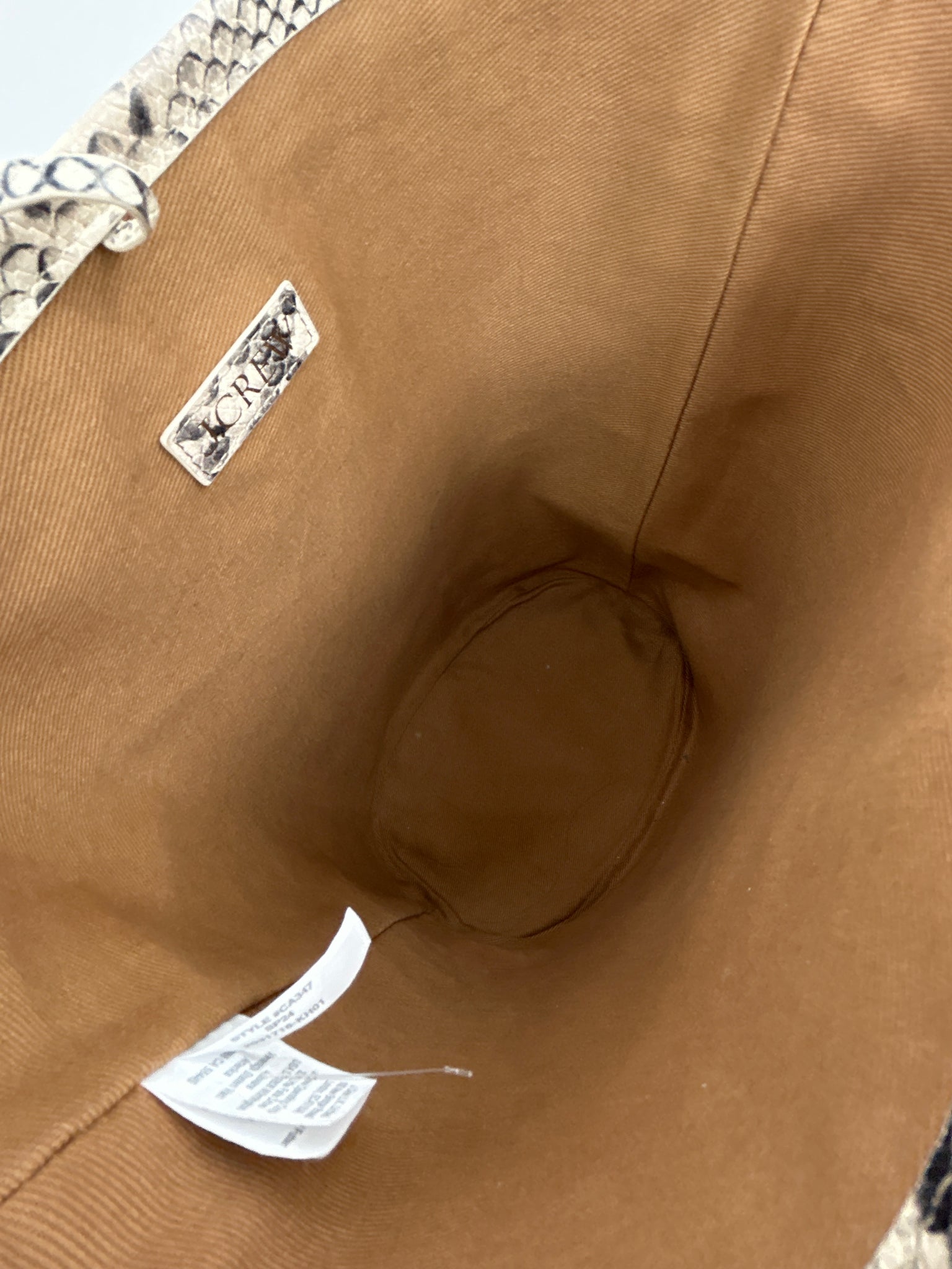 J. CREW Beige Print Women Purse