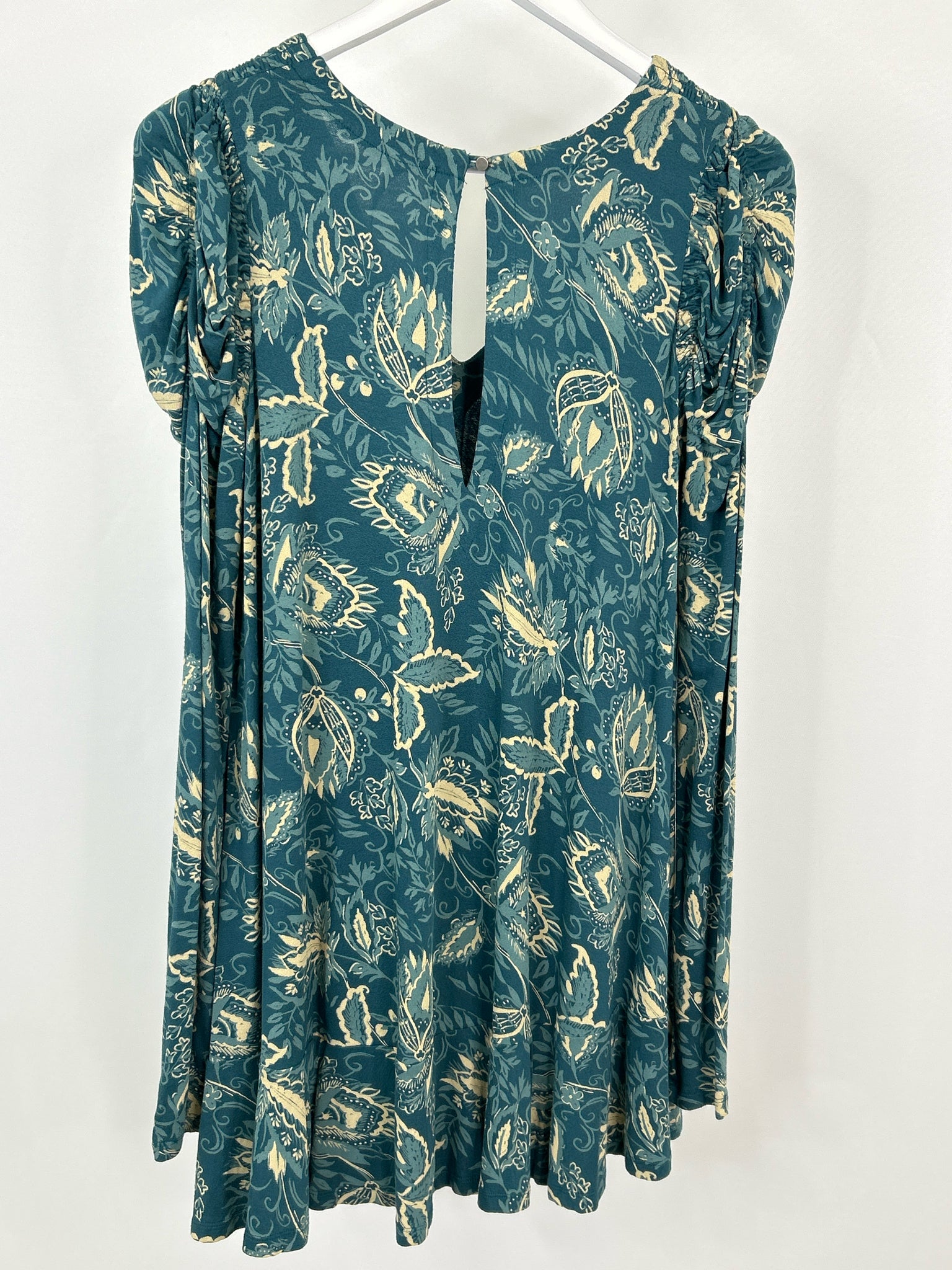 FREE PEOPLE Size XS Teal Print Women Dress