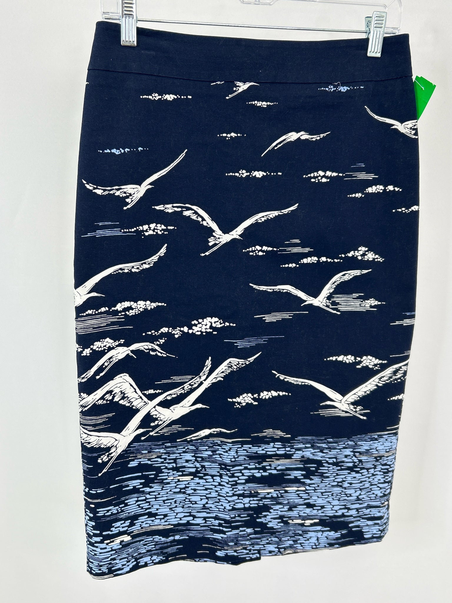 MAEVE Size 8 Navy Print Women Skirt