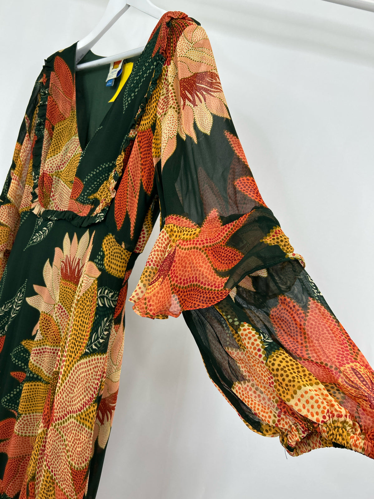 FARM RIO Size L Green and orange Women Dress