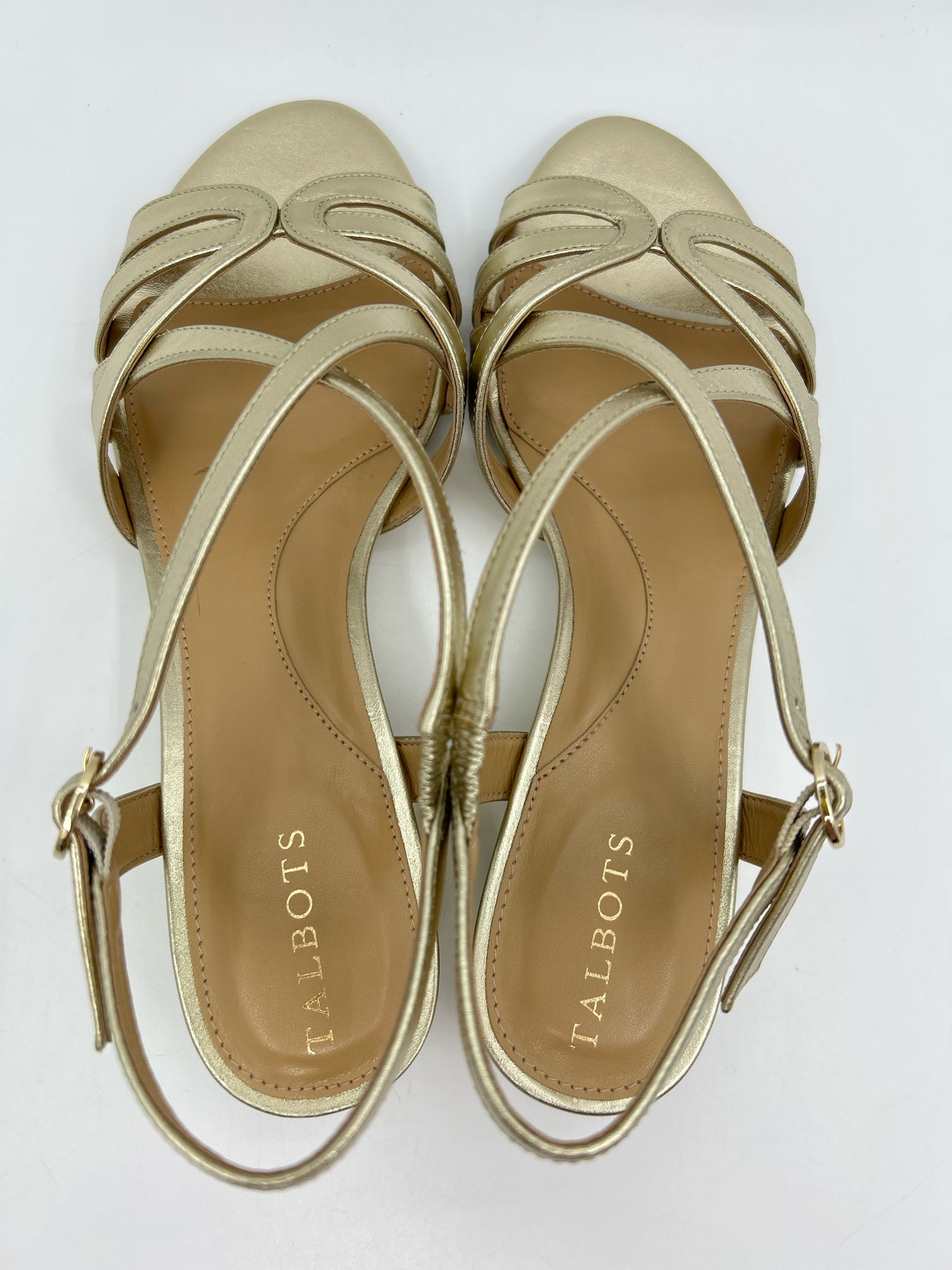 TALBOTS Size 9M gold metallic Women Sandal