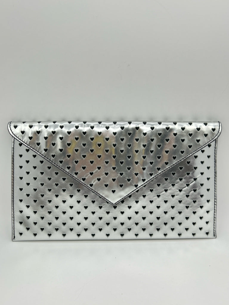 J CREW Silver and Black Clutch