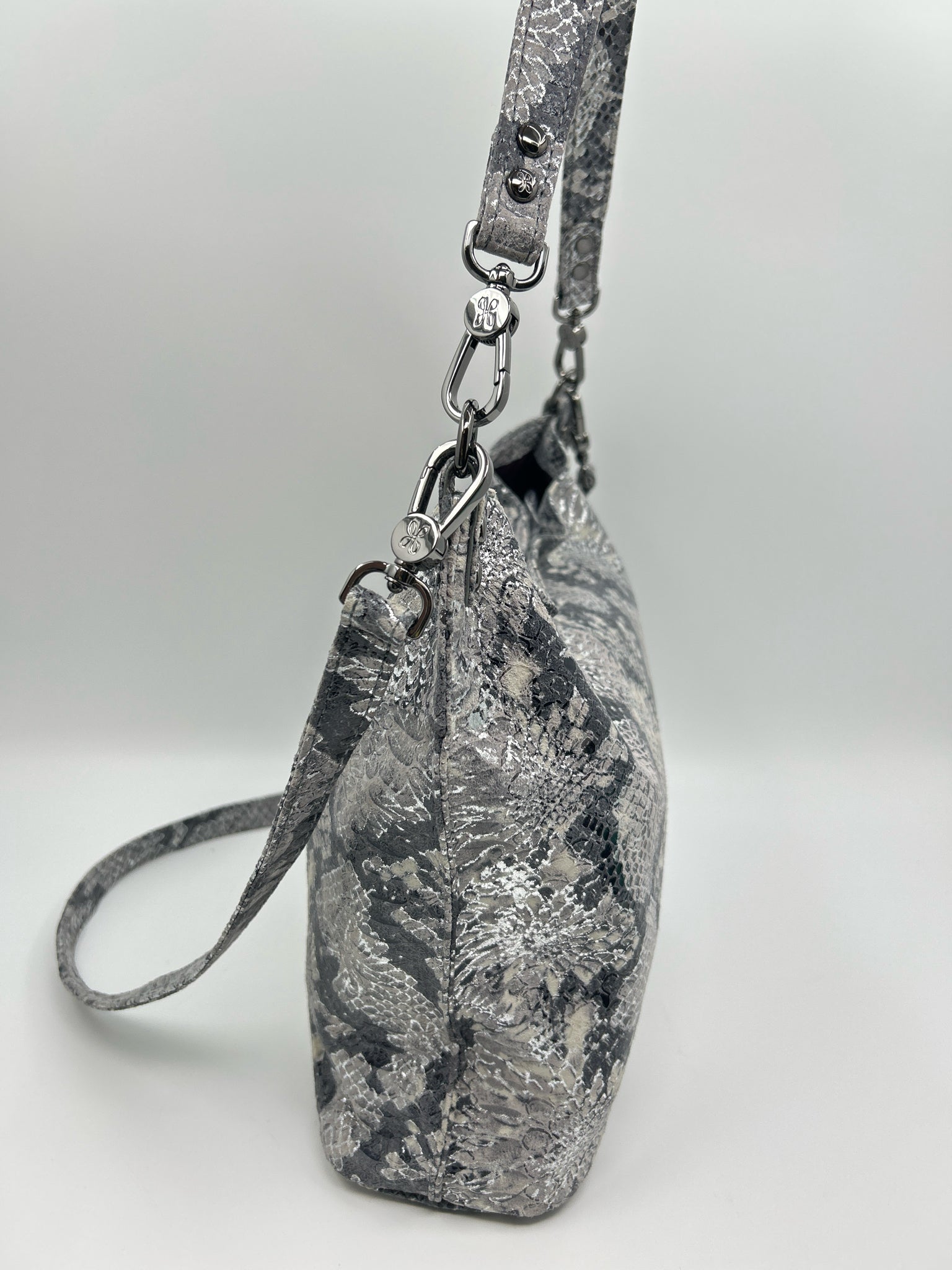 HOBO Silver Metallic Women Purse