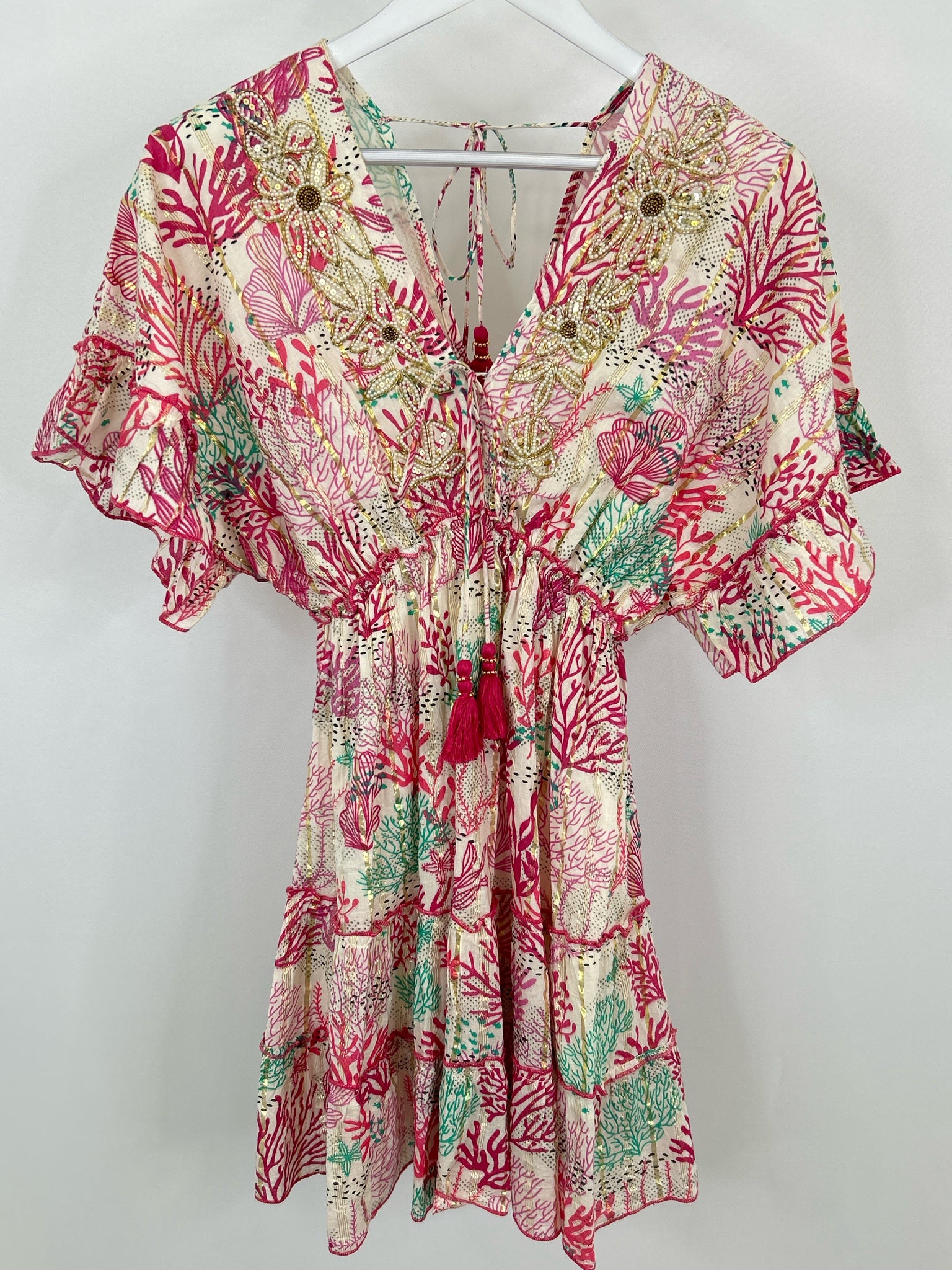 ZURY NWT Size One Size Pink Print Women Dress