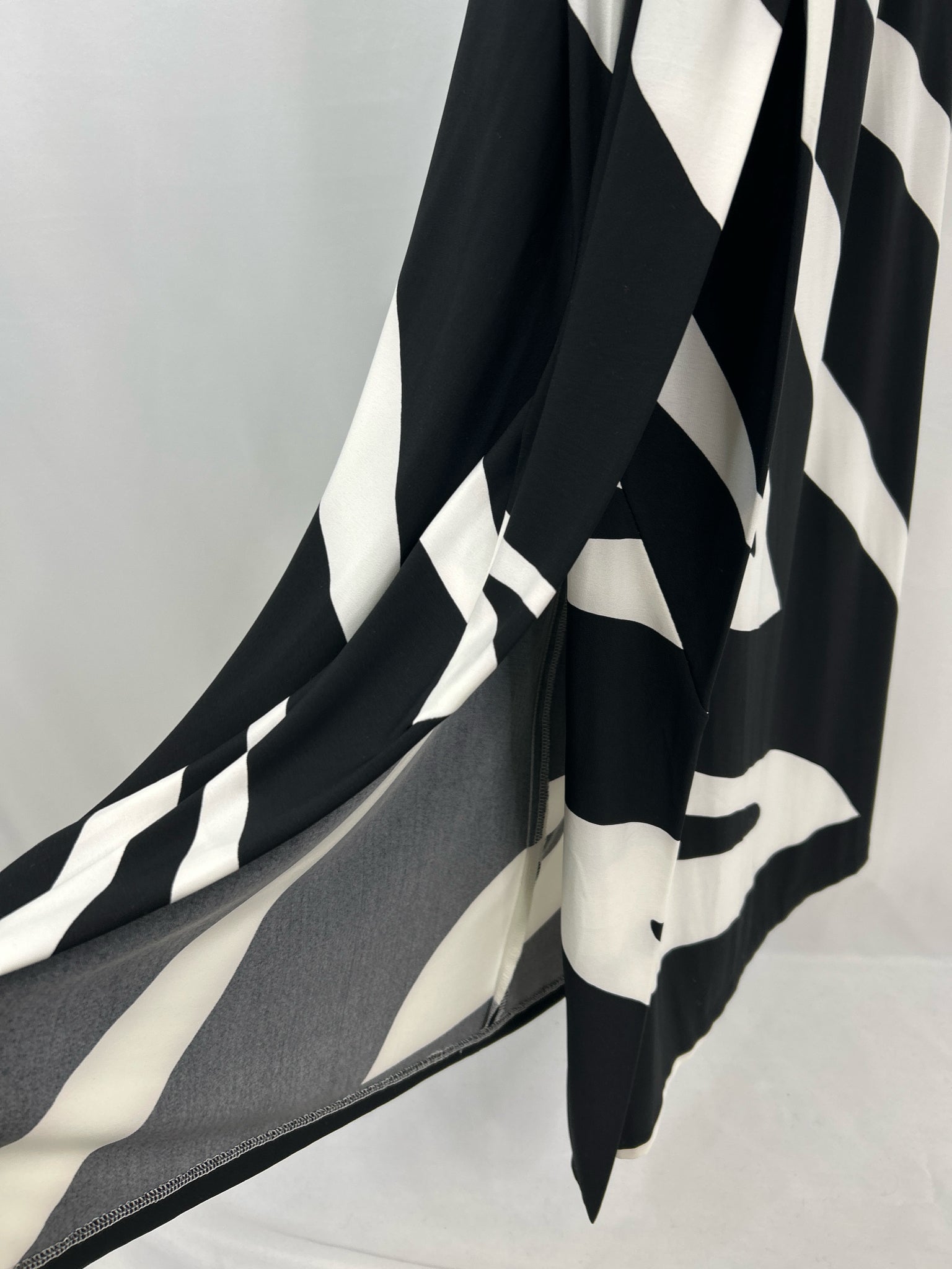 CHICO'S Size 16 Black & White Women Dress