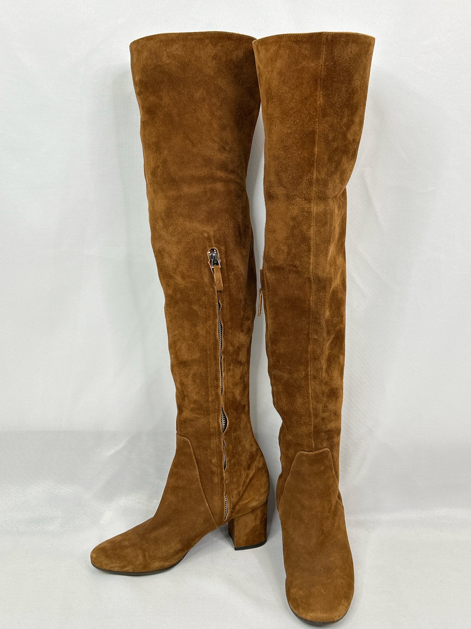 BARNEYS Size 38.5 COGNAC Women Boots