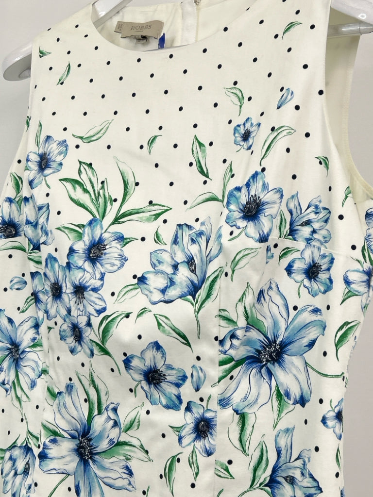 HOBBS Size 10 White Print Women's Dress
