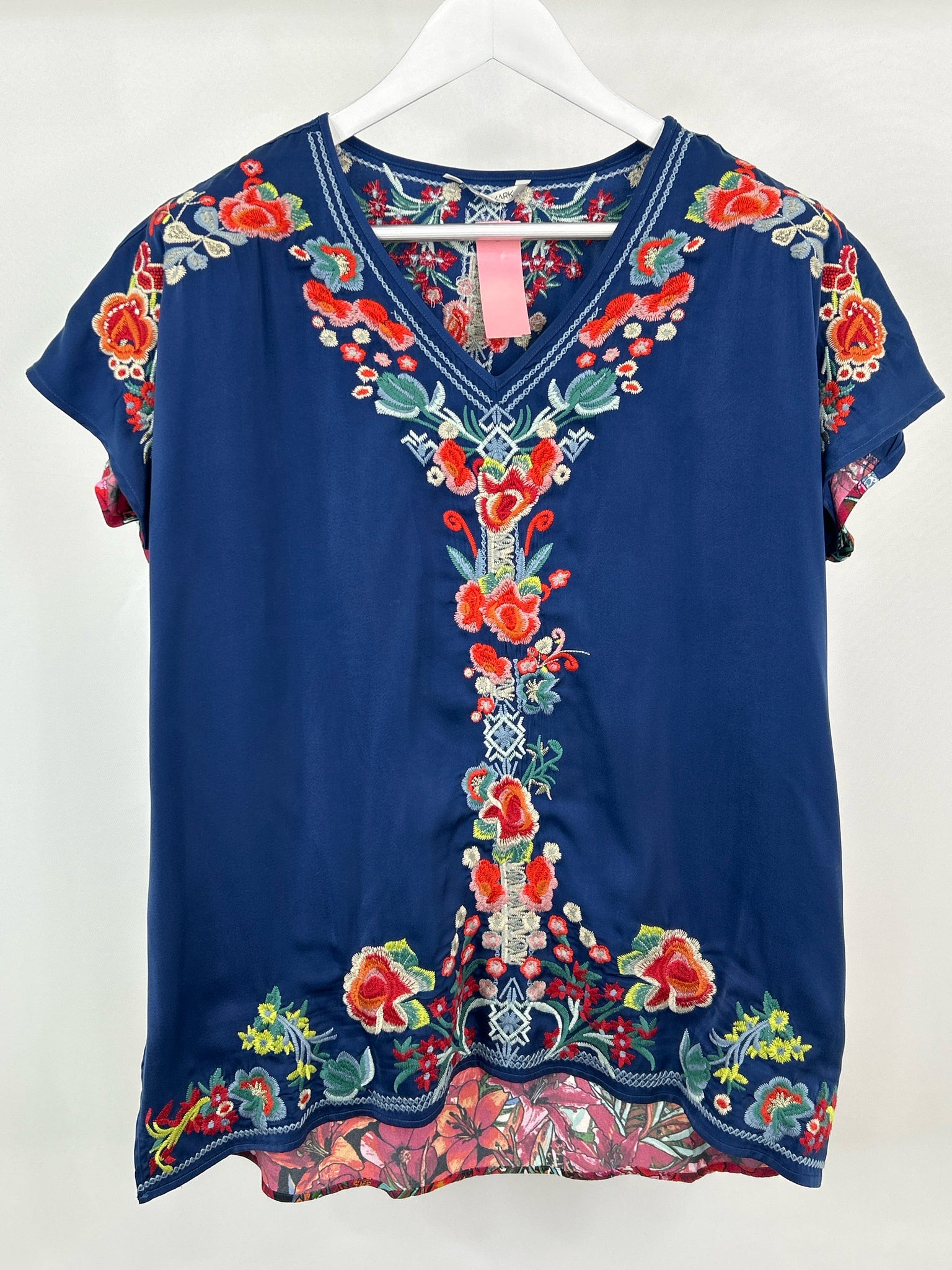 John Mark Size M Blue Women Tunic