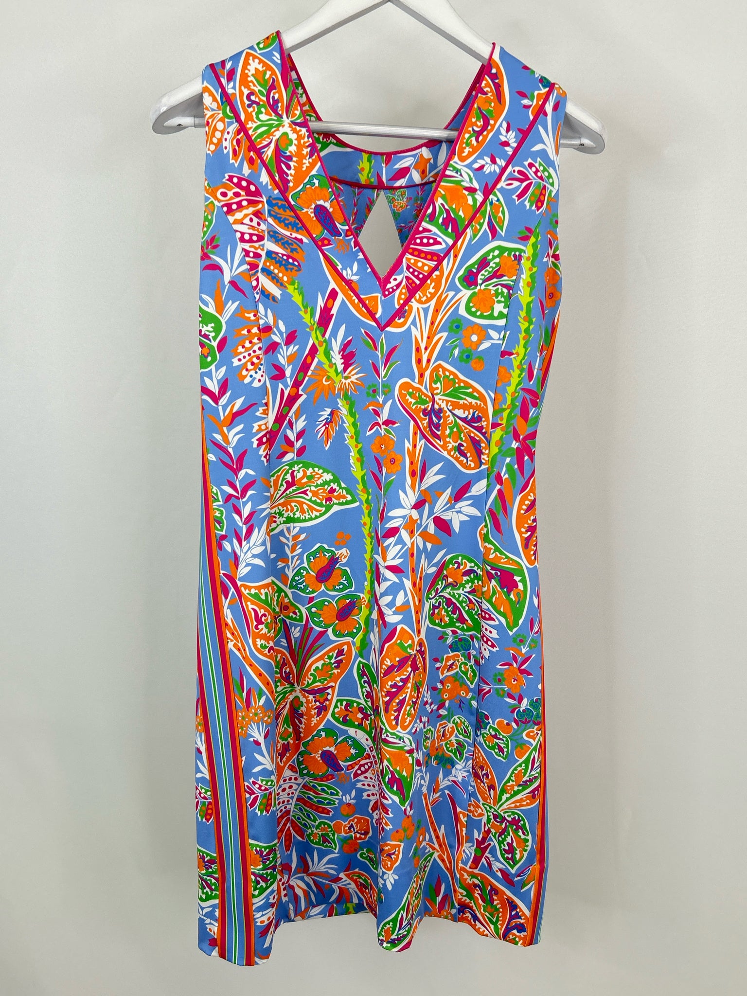 GRETCHEN SCOTT Size S Blue Print Women Dress