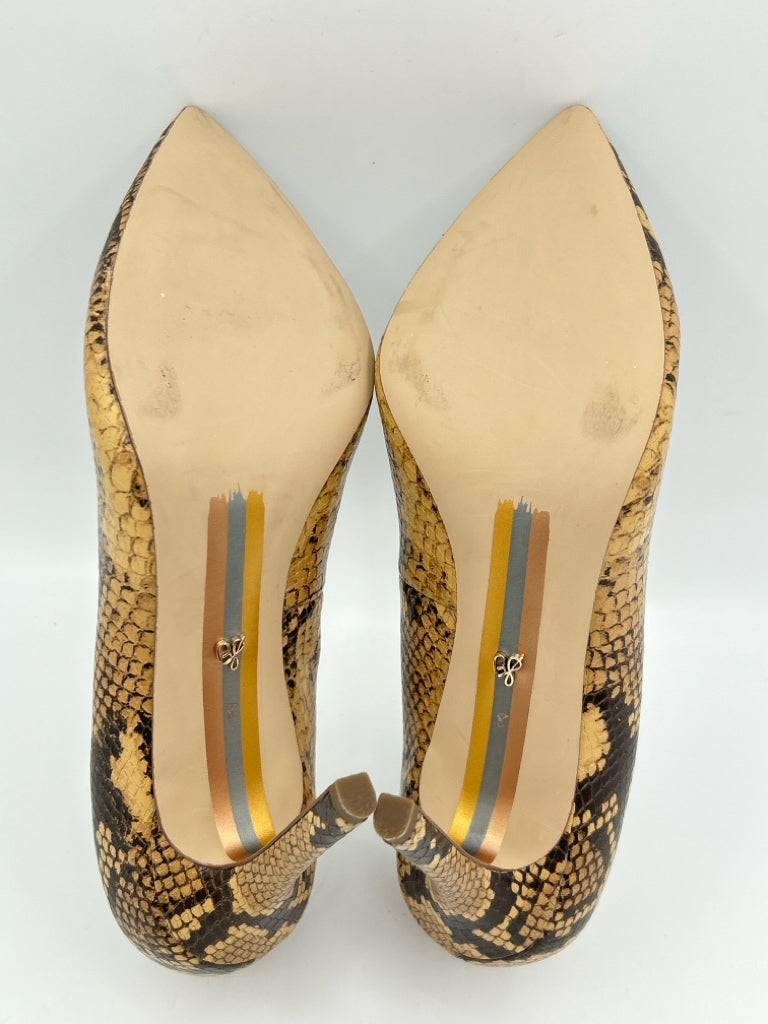 SAM EDELMAN Size 8M BEIGE AND BROWN Pumps