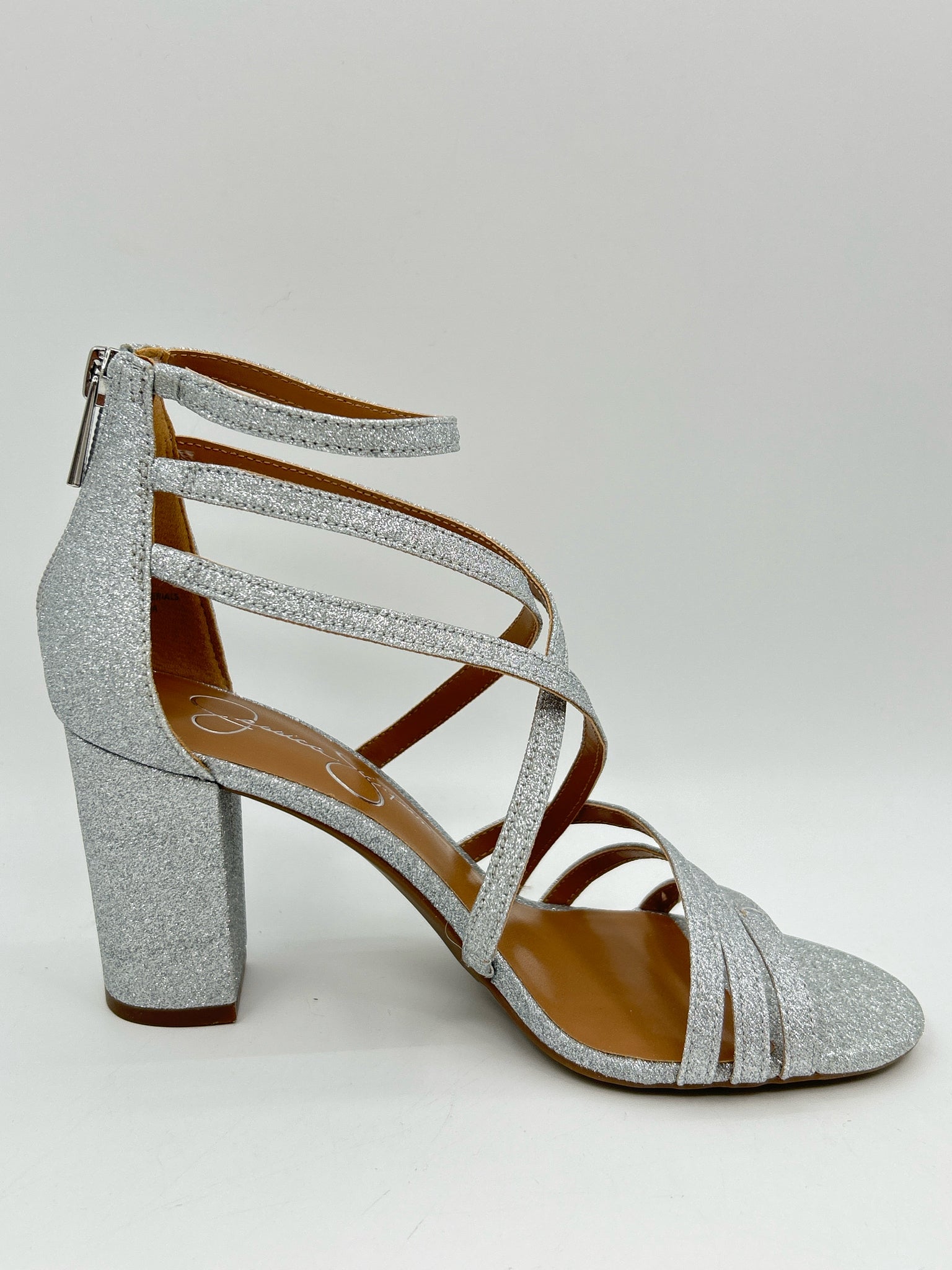 JESSICA SIMPSON Size 6M METALLIC SILVER Women Pumps