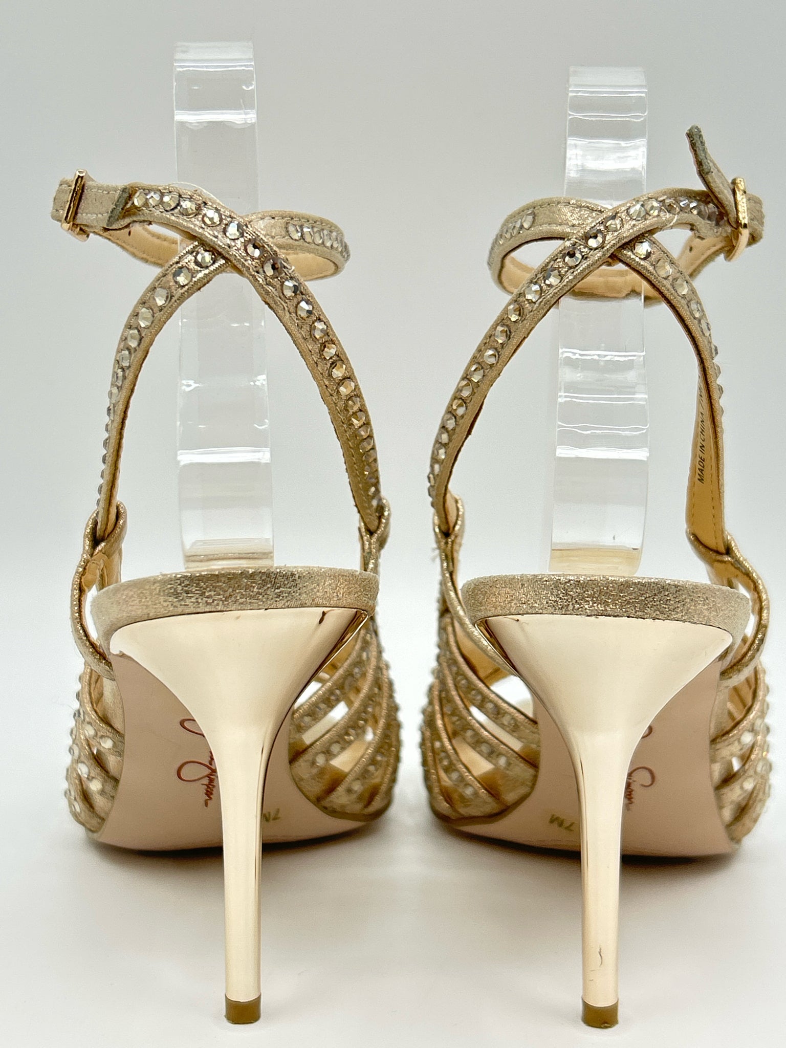 JESSICA SIMPSON Size 7M gold metallic Women's Sandal