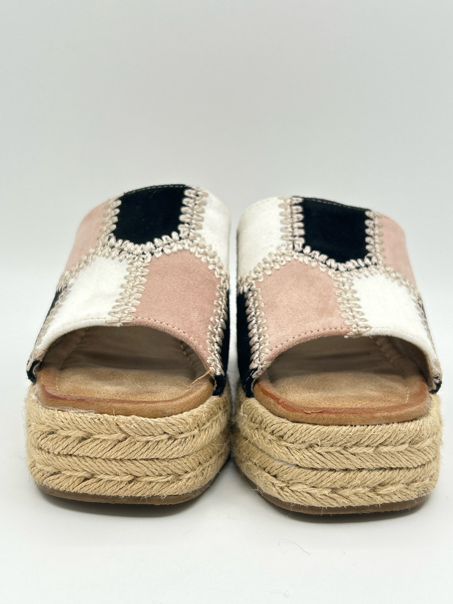PATRIZIA Size 37 Black and White Women Sandal