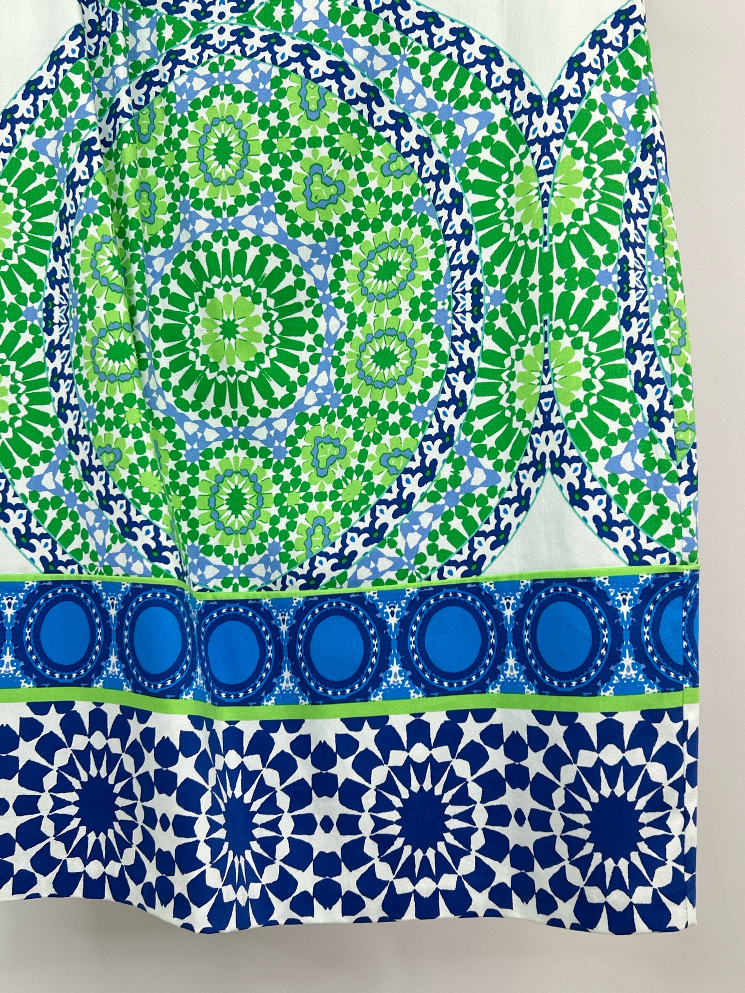 LONDON TIMES Size 10 Green Print Women Dress