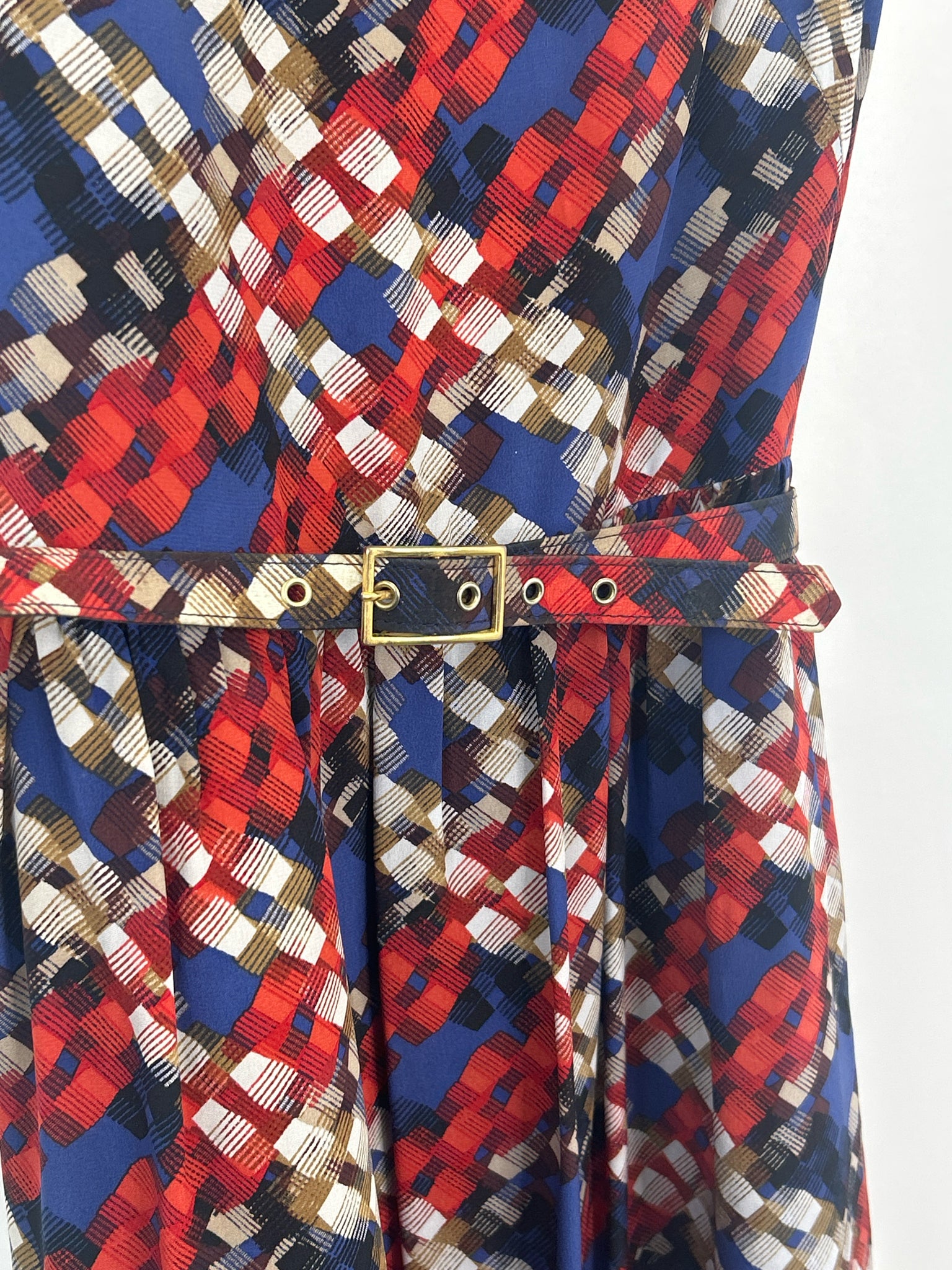 TRINA TURK Size 6 RED & BLUE Women Dress