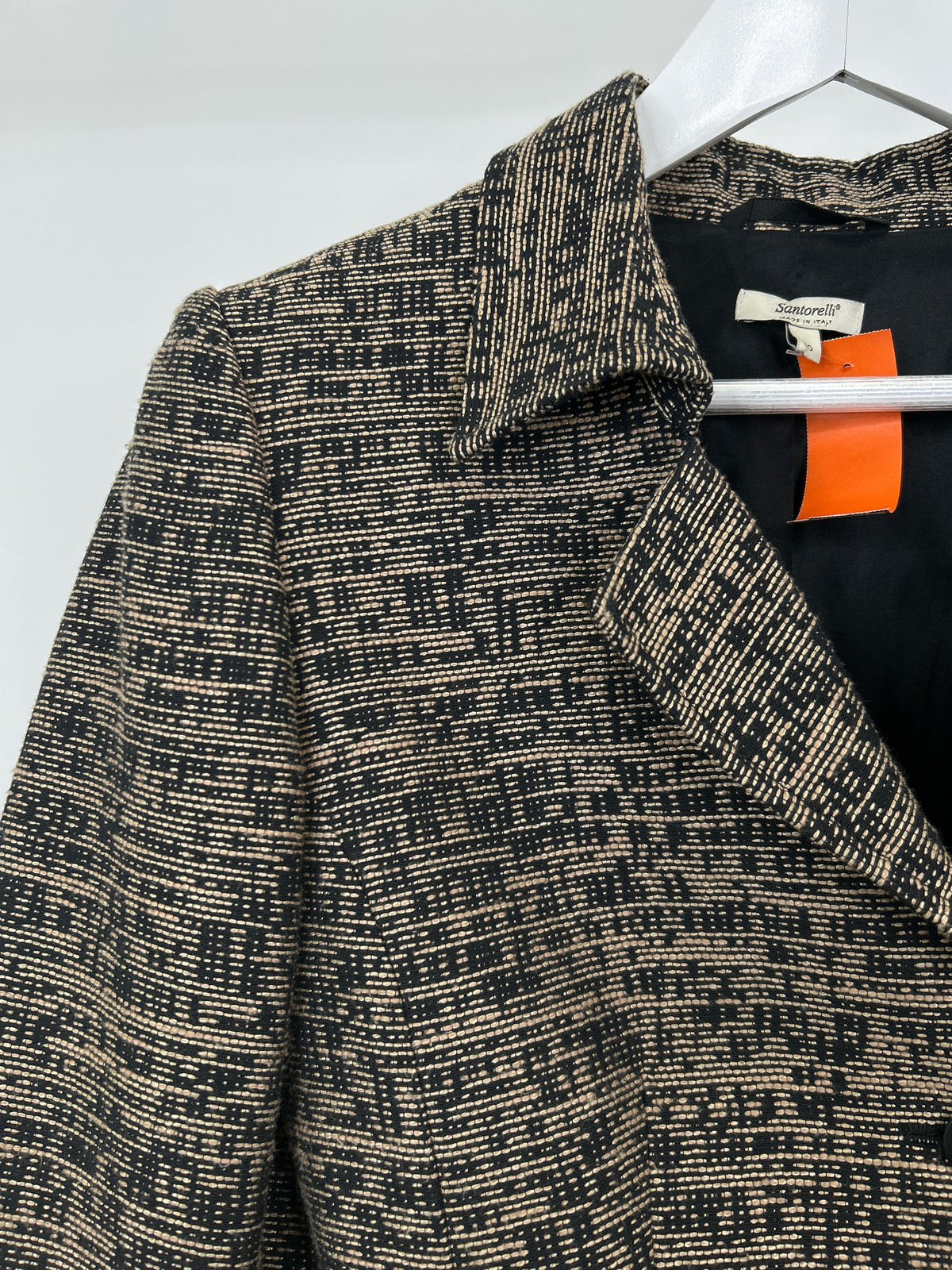 SANTORELLI Size 10 BROWN & BLACK Women Blazer