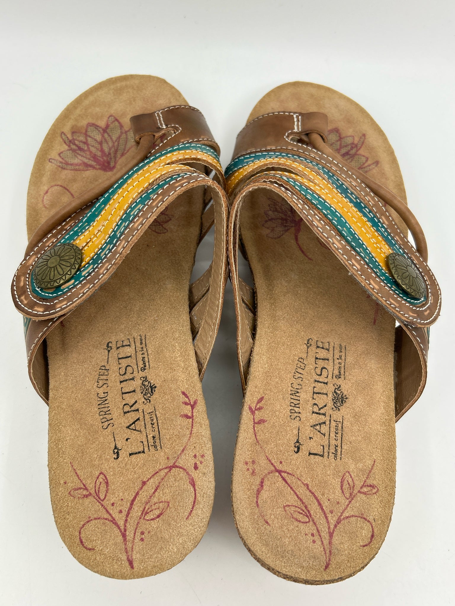 L'ARTISTE Size 40/9.5 Multi-Color Women Sandal